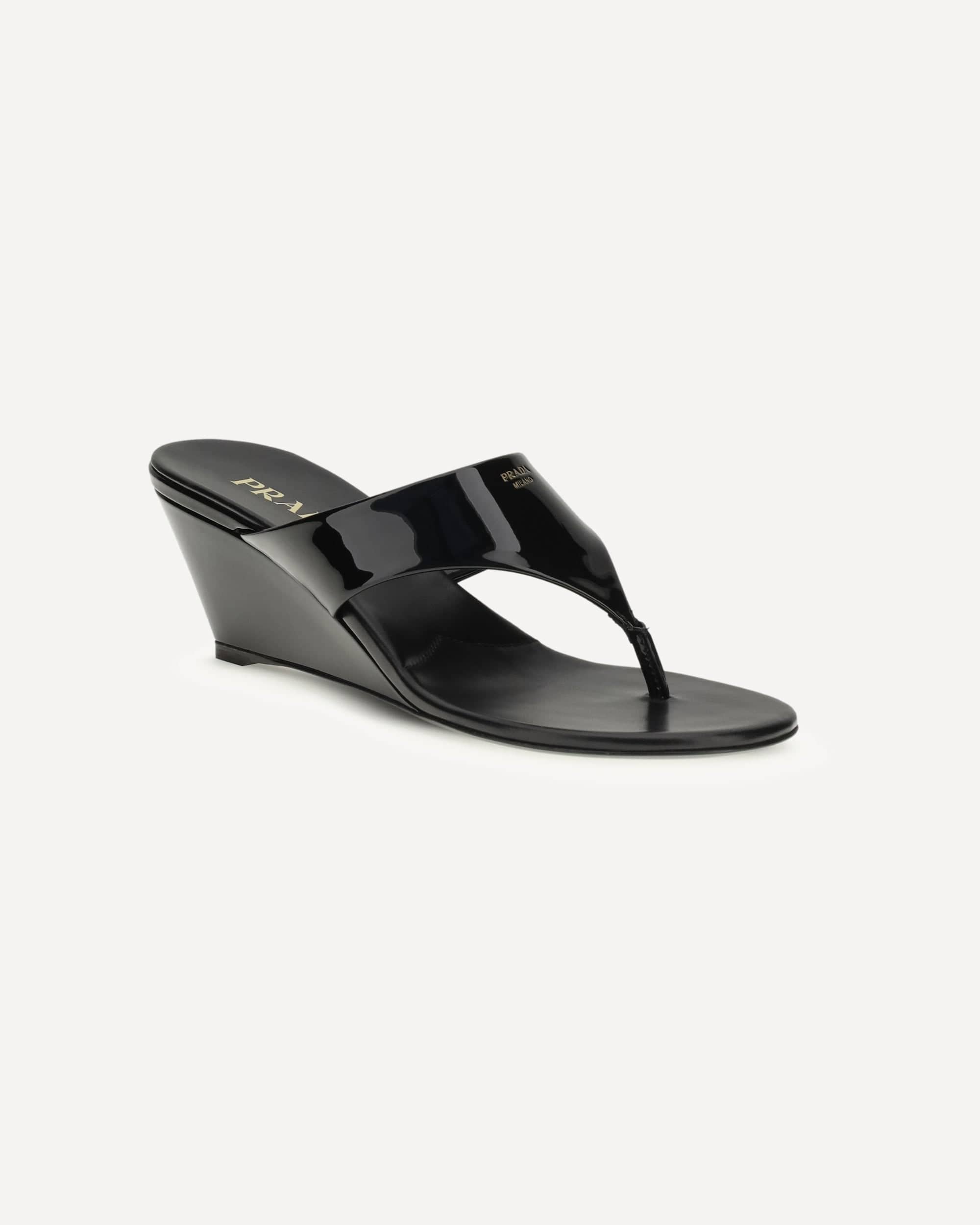 Prada Leather Thong Sandals - alternate view