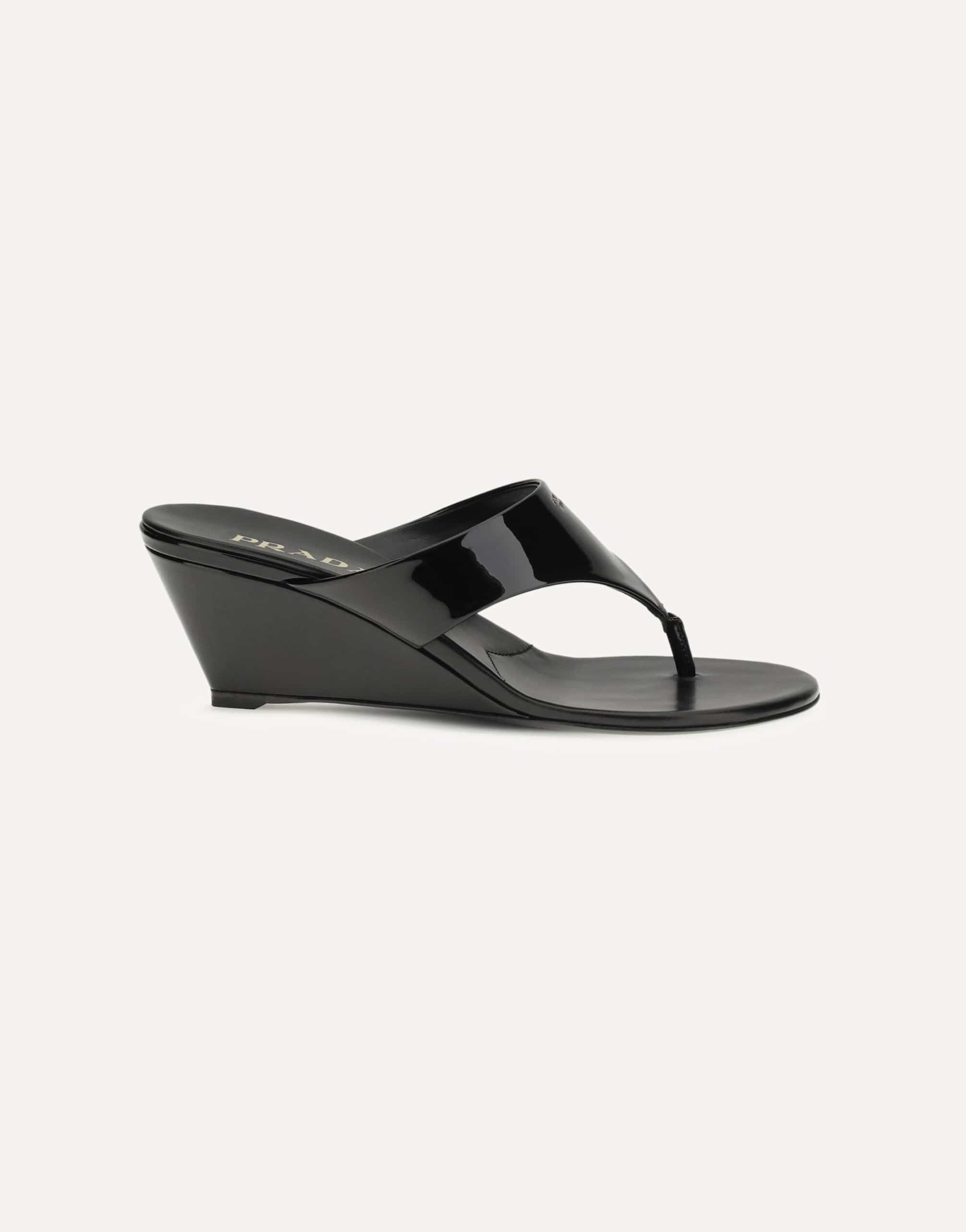 Prada Leather Thong Sandals