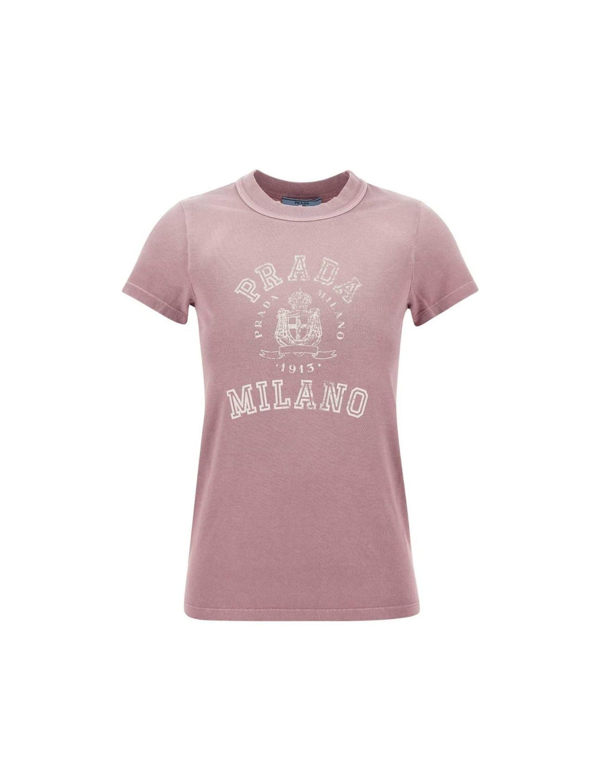 Prada Logo Detail Cotton T-Shirt