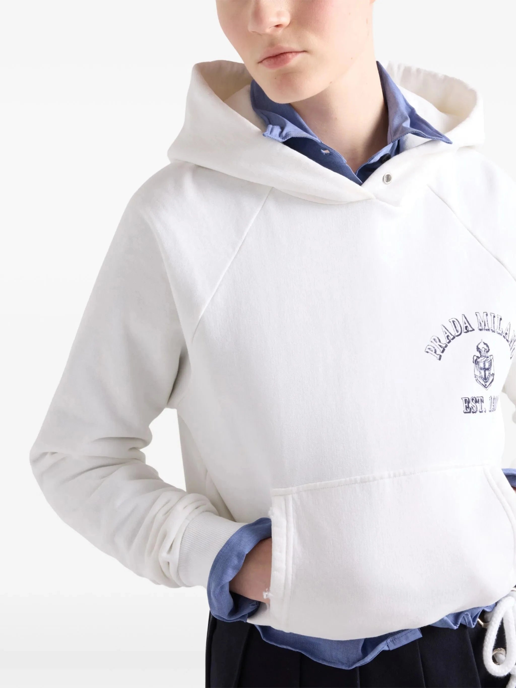 Prada Logo-Print Hoodie