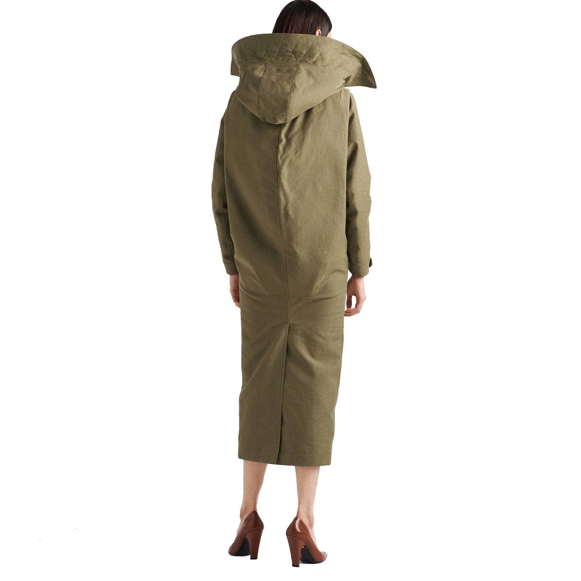 Prada Long Parka Coat With Detachable Hood
