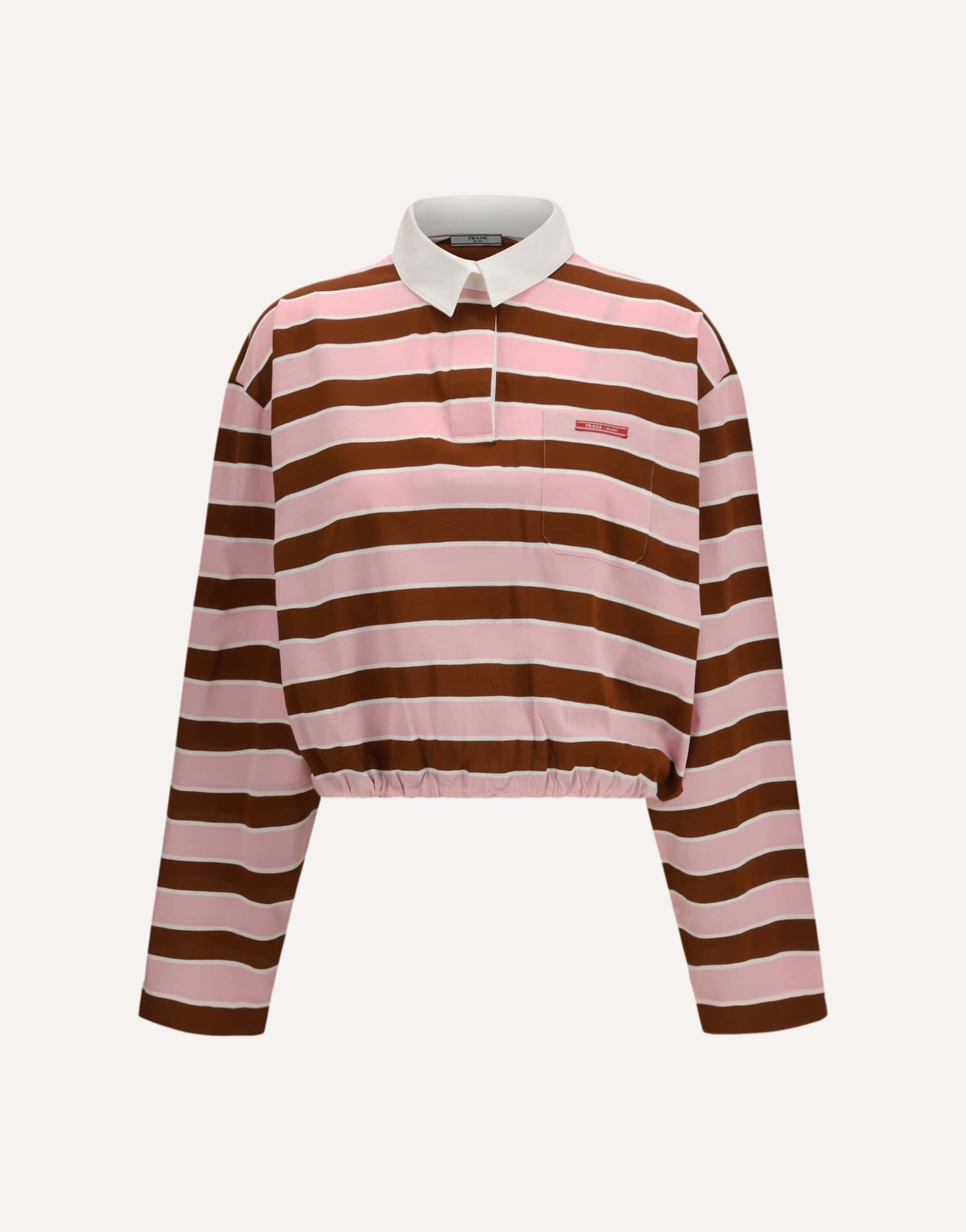 Prada Long-Sleeve T-Shirt In Filo Di Scozia Cotton