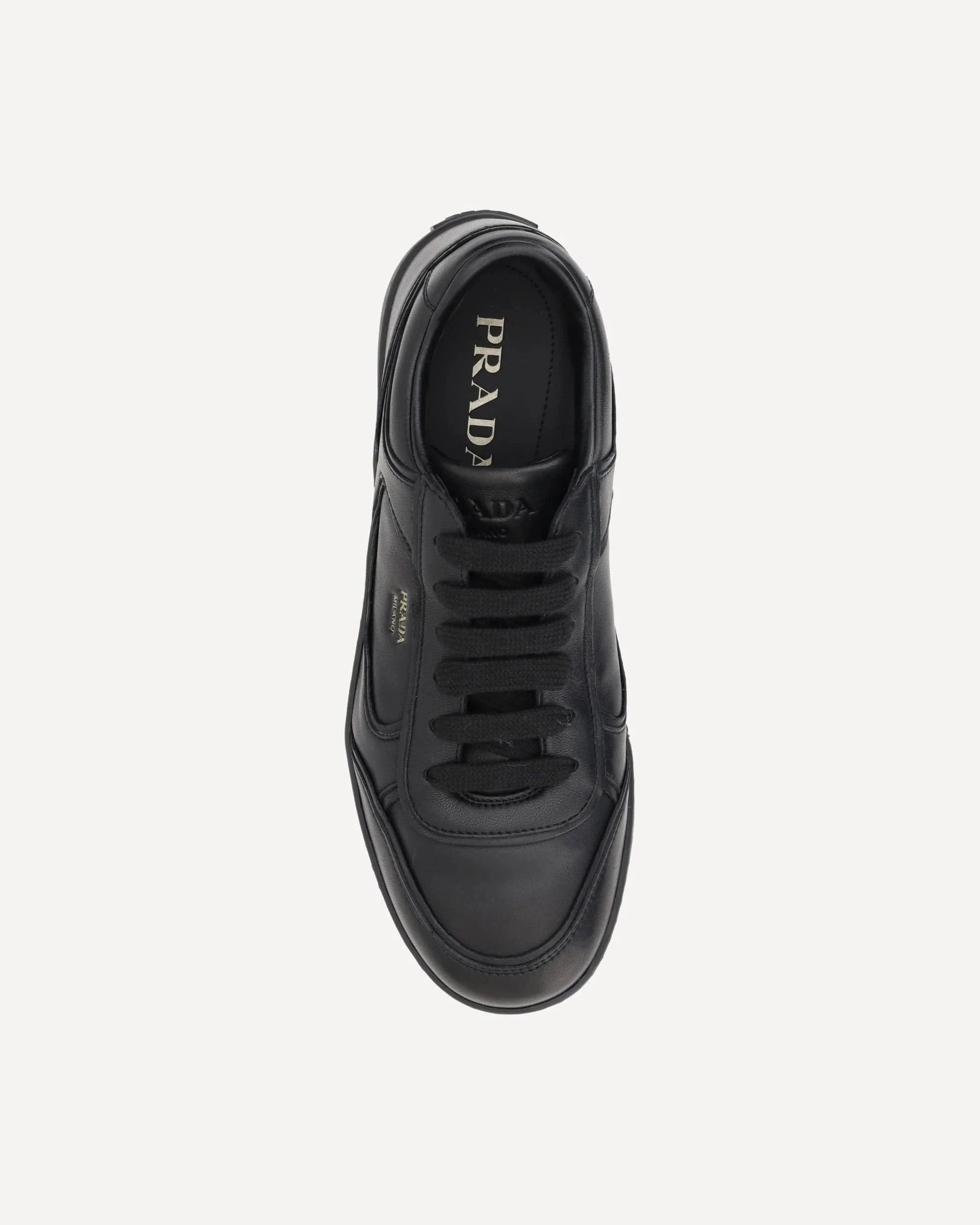 Prada Low-Top Leather Sneakers
