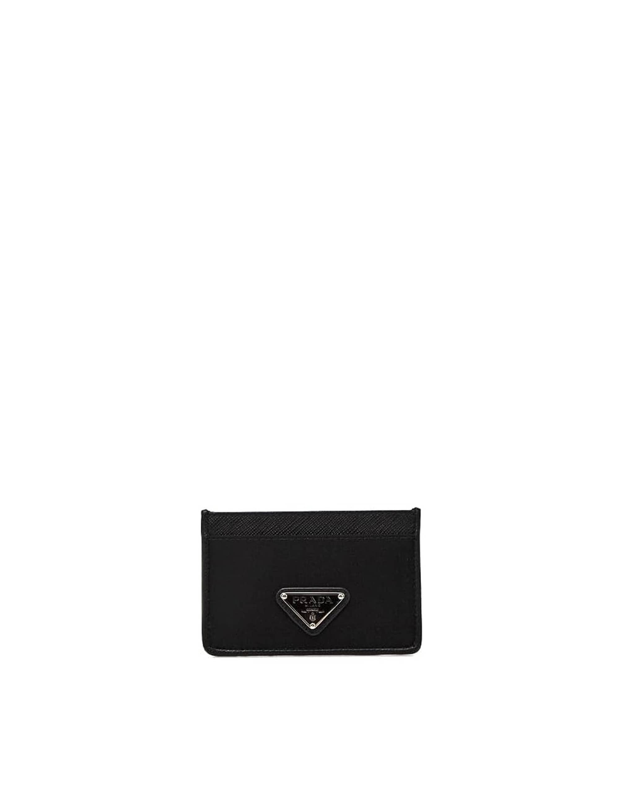 Prada Nylon And Leather Card Holder
