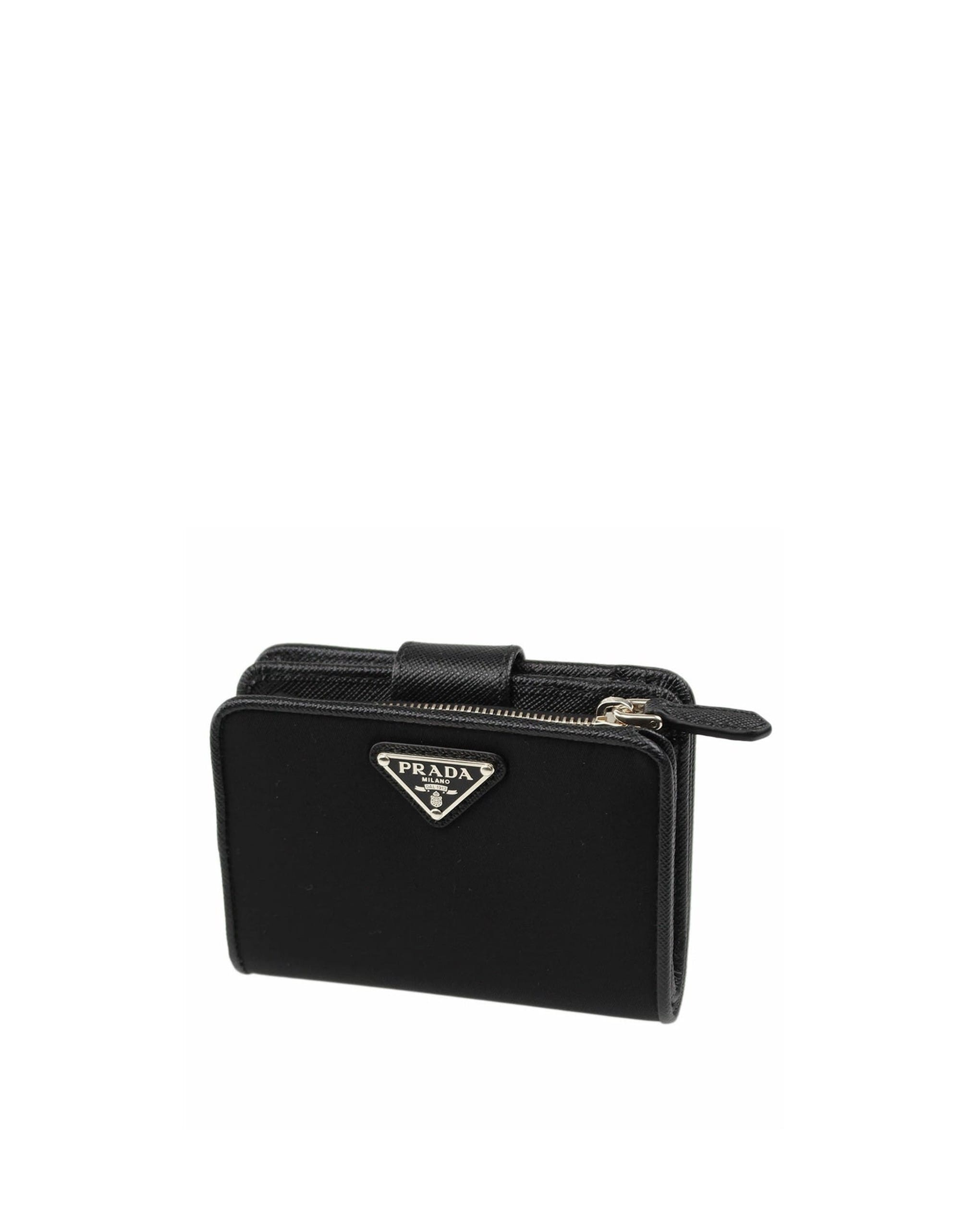 Prada Nylon And Leather French Wallet