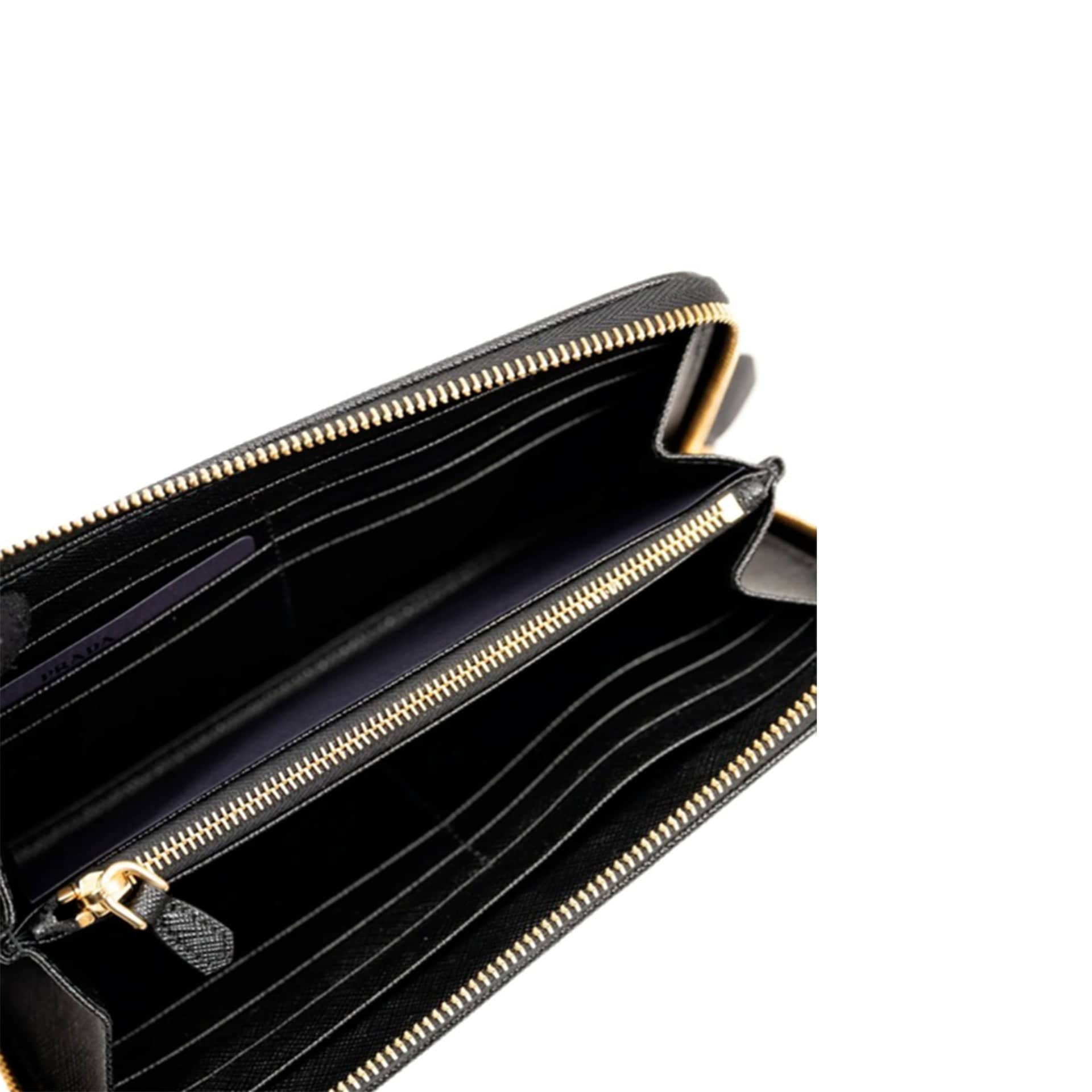 Prada Nylon Logo Top Zip Wallet