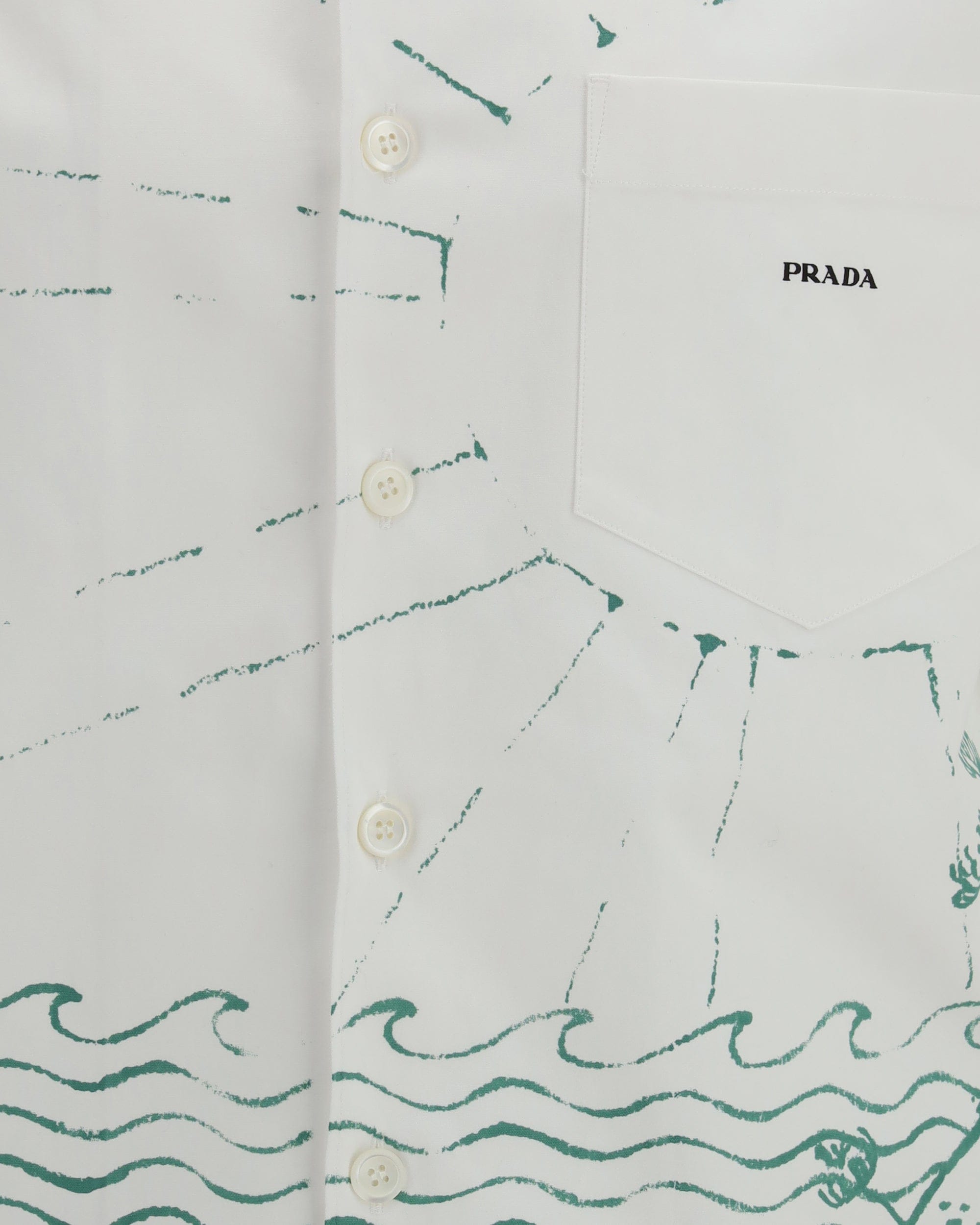 Prada Oversized Wave Print Shirt