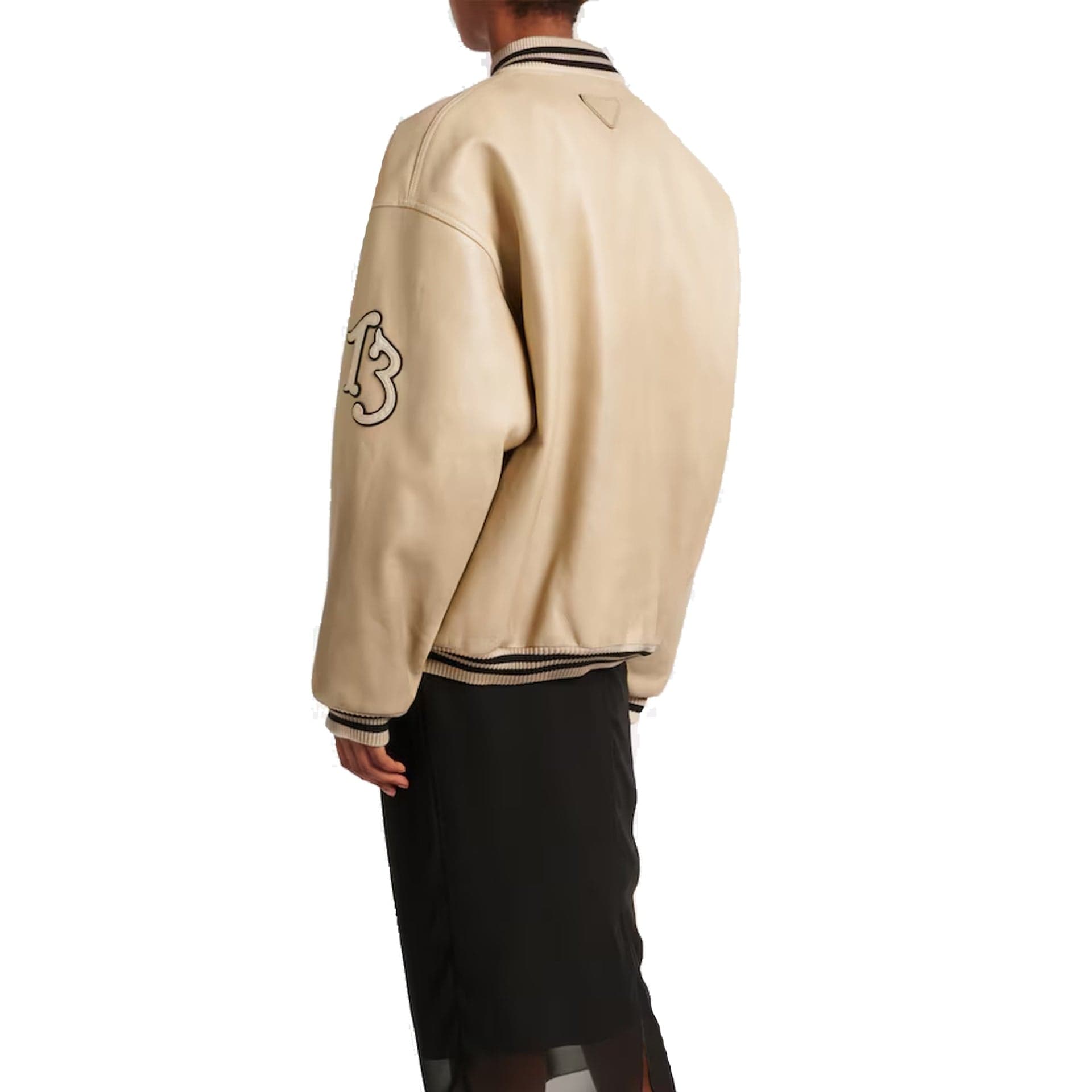 Prada Padded Leather Varsity Jacket