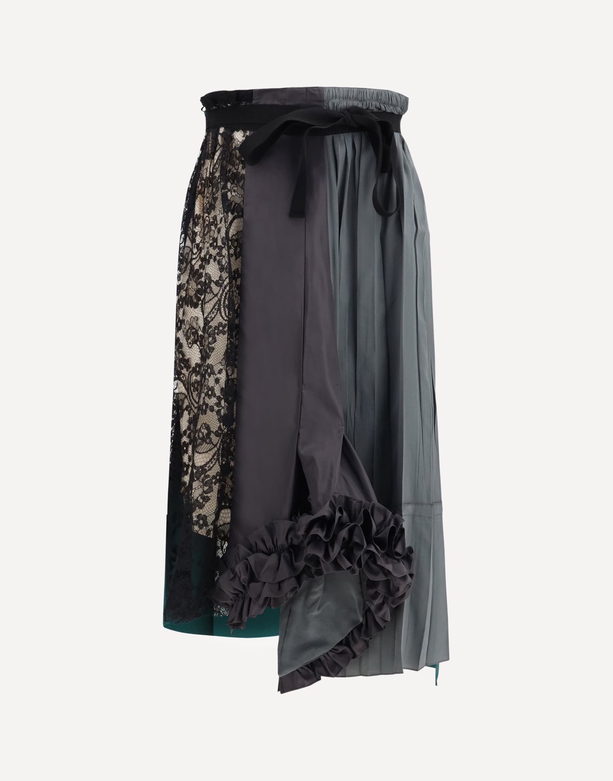 Prada Patchwork Midi Skirt With Panel Construction