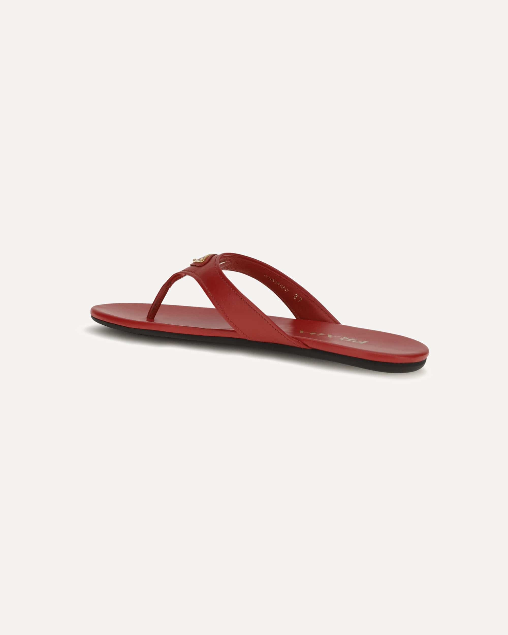 Prada Prada Patent Leather Thong Sandals