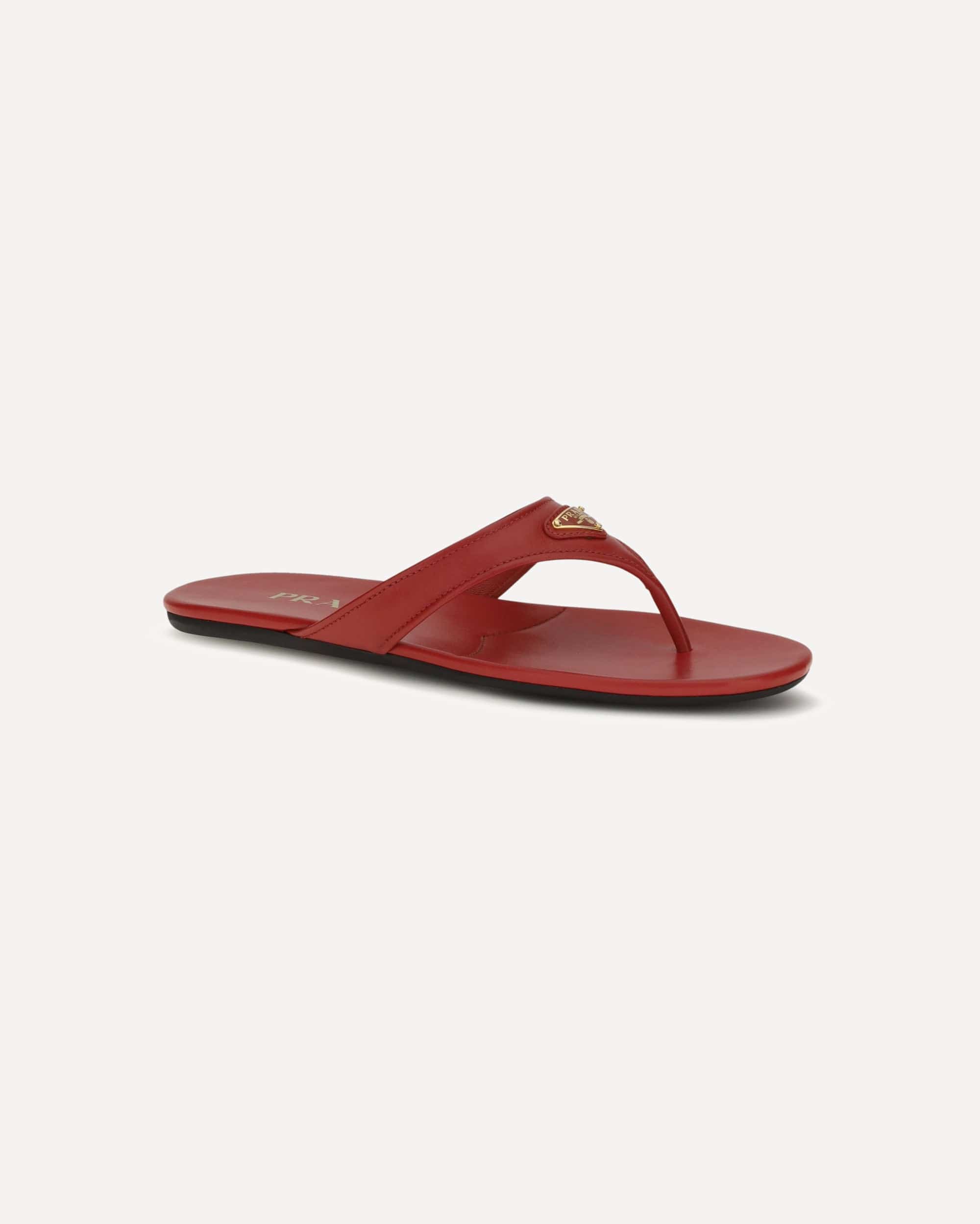 Prada Prada Patent Leather Thong Sandals