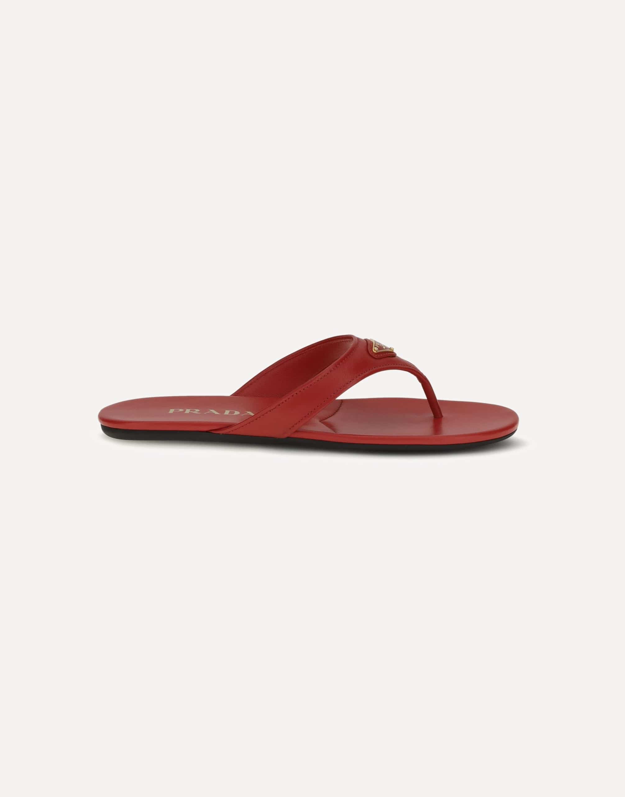 Prada Prada Patent Leather Thong Sandals