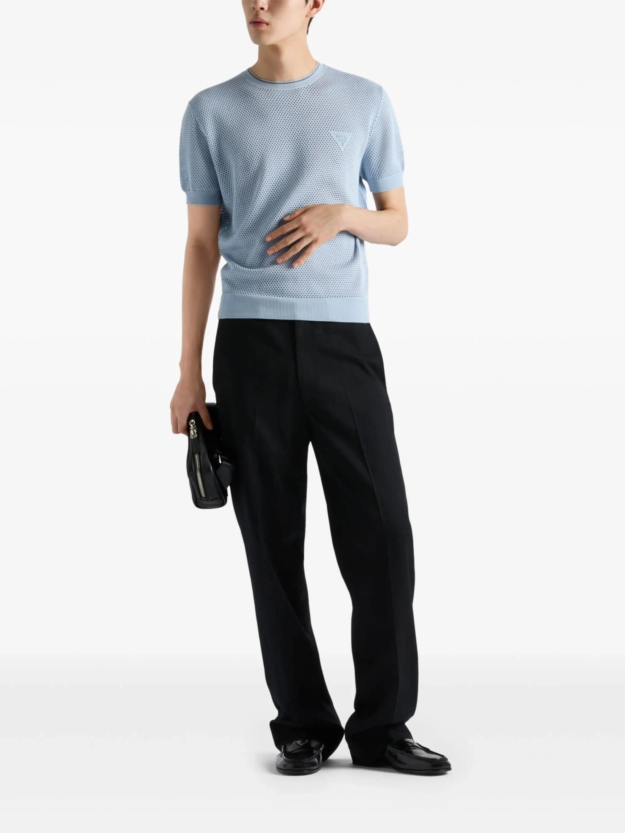 Prada Perforated-Design T-Shirt