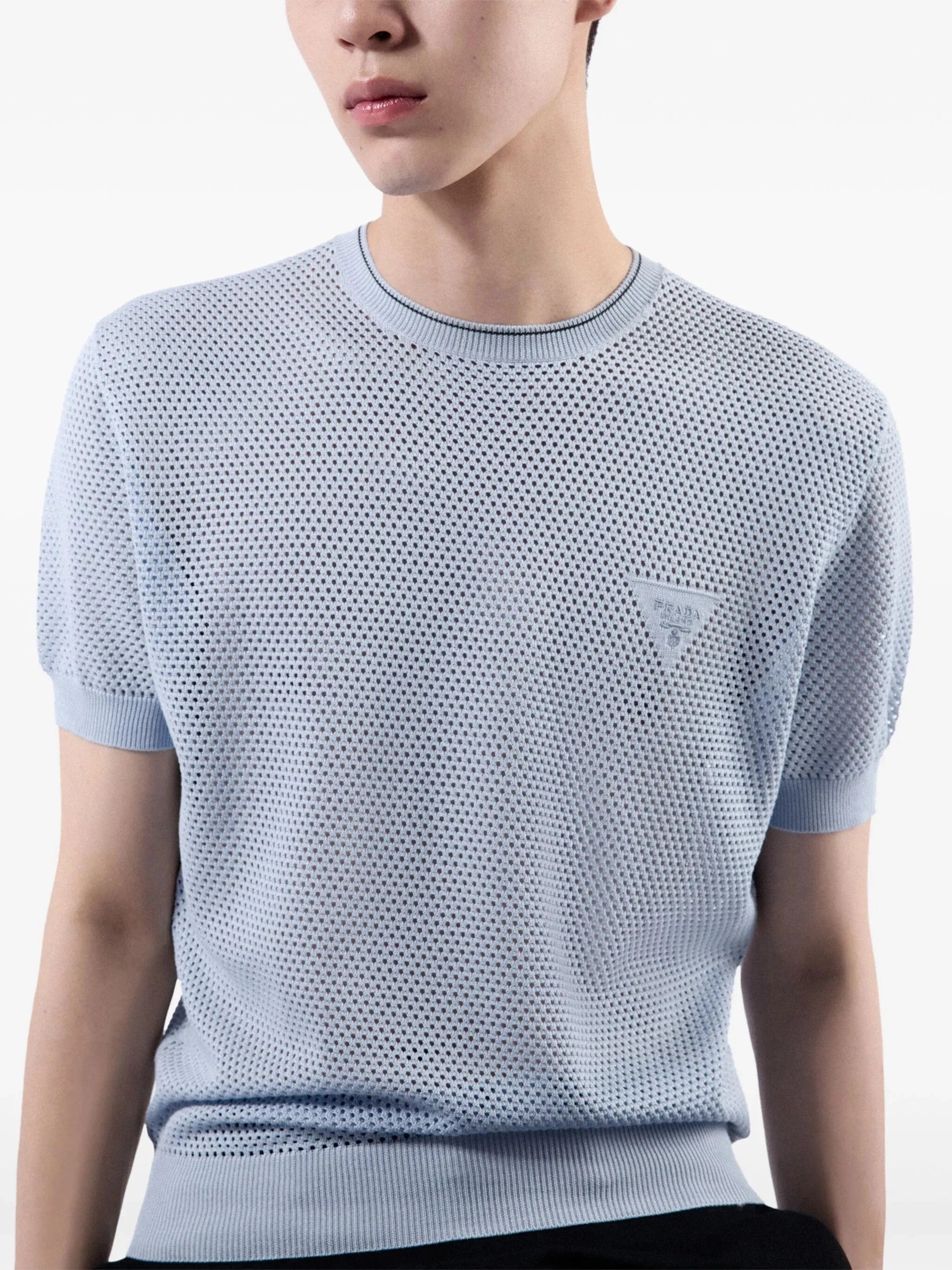 Prada Perforated-Design T-Shirt