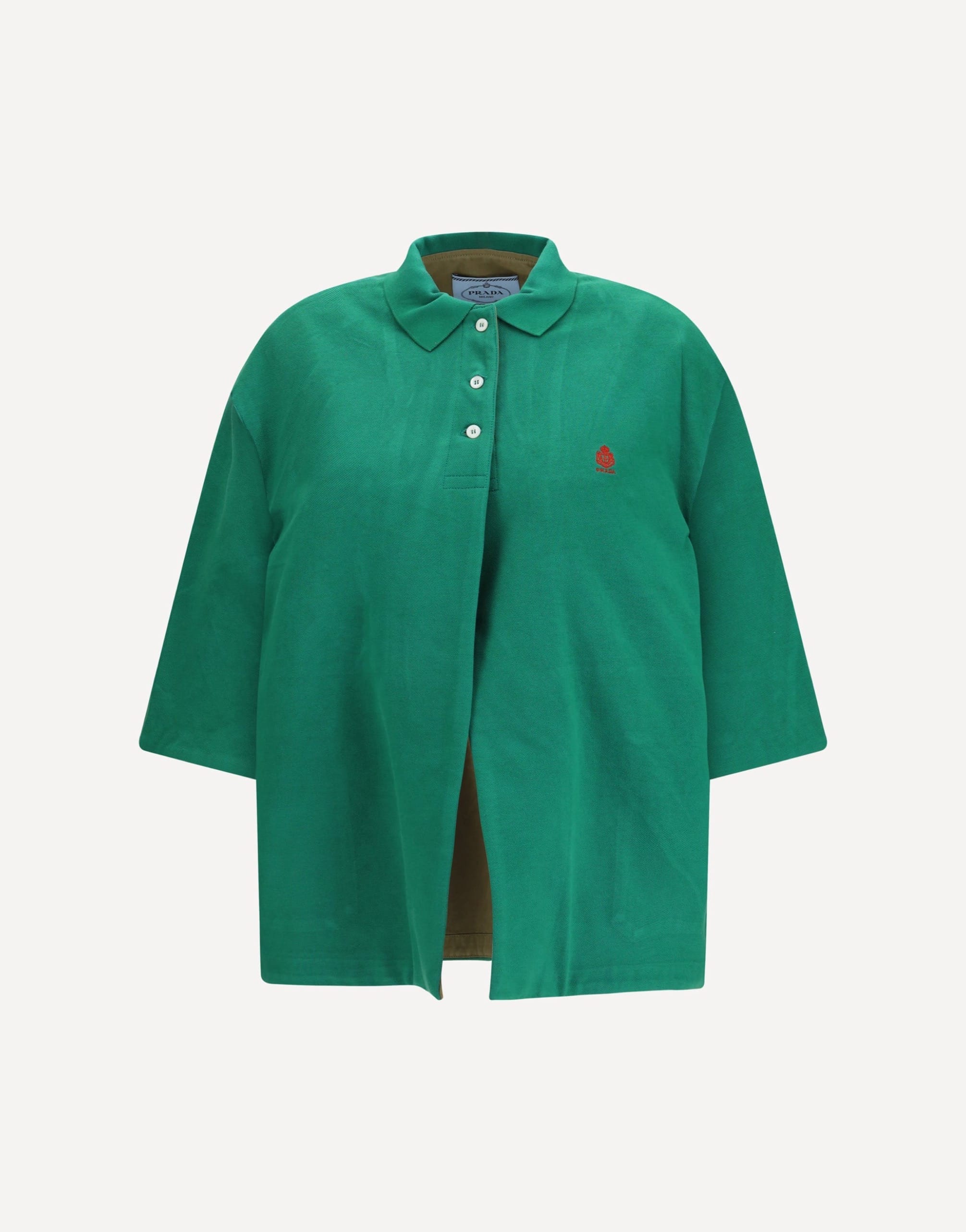 Prada Pique Jacket In Pure Cotton