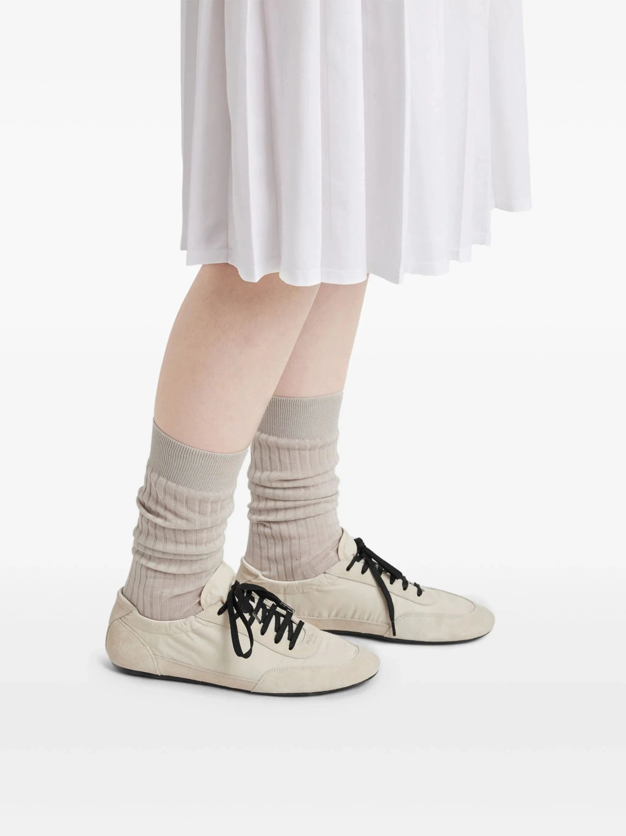 Prada Pleated Cotton Skirt