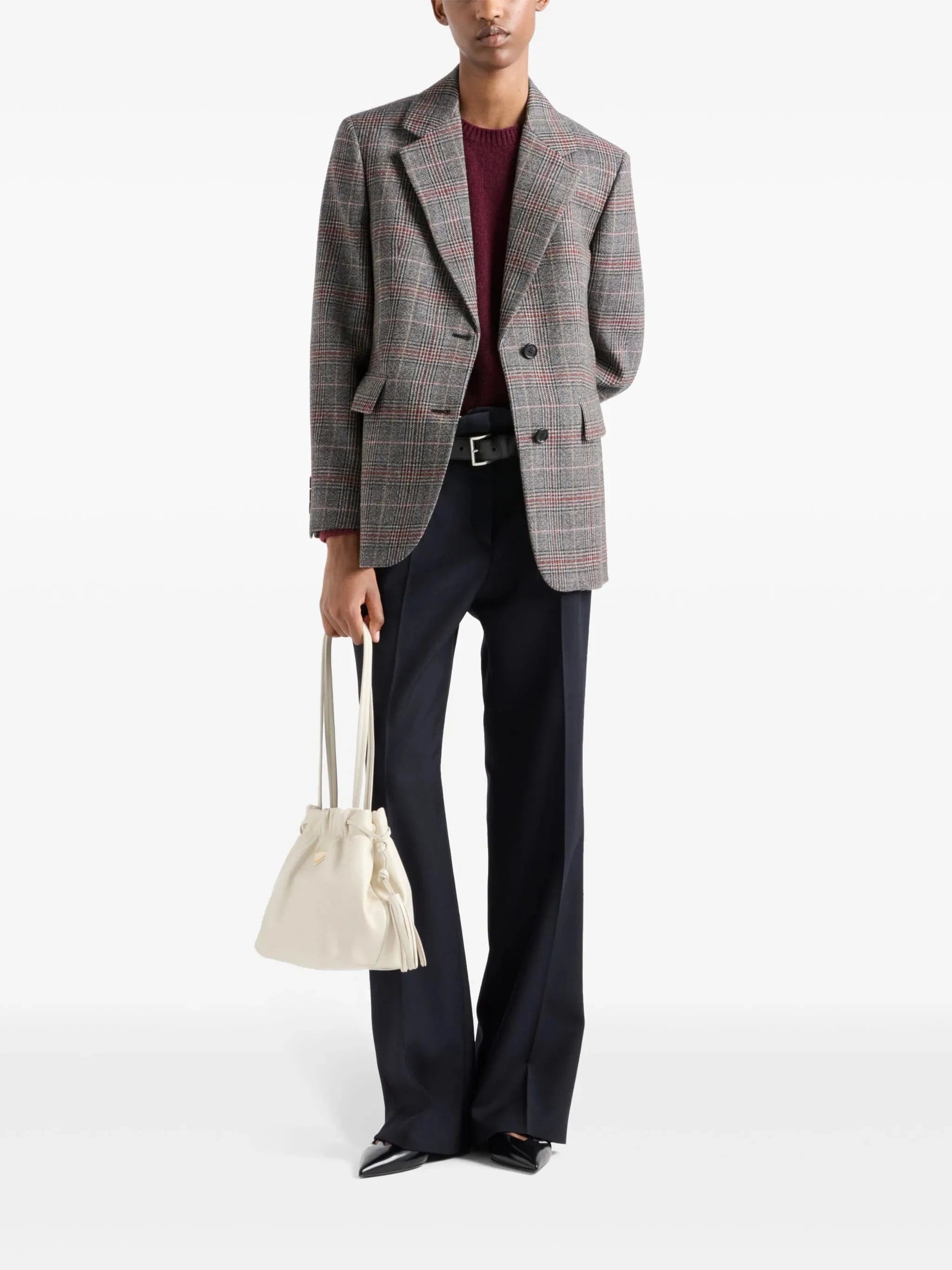 Prada Prince of Wales Wool Blazer