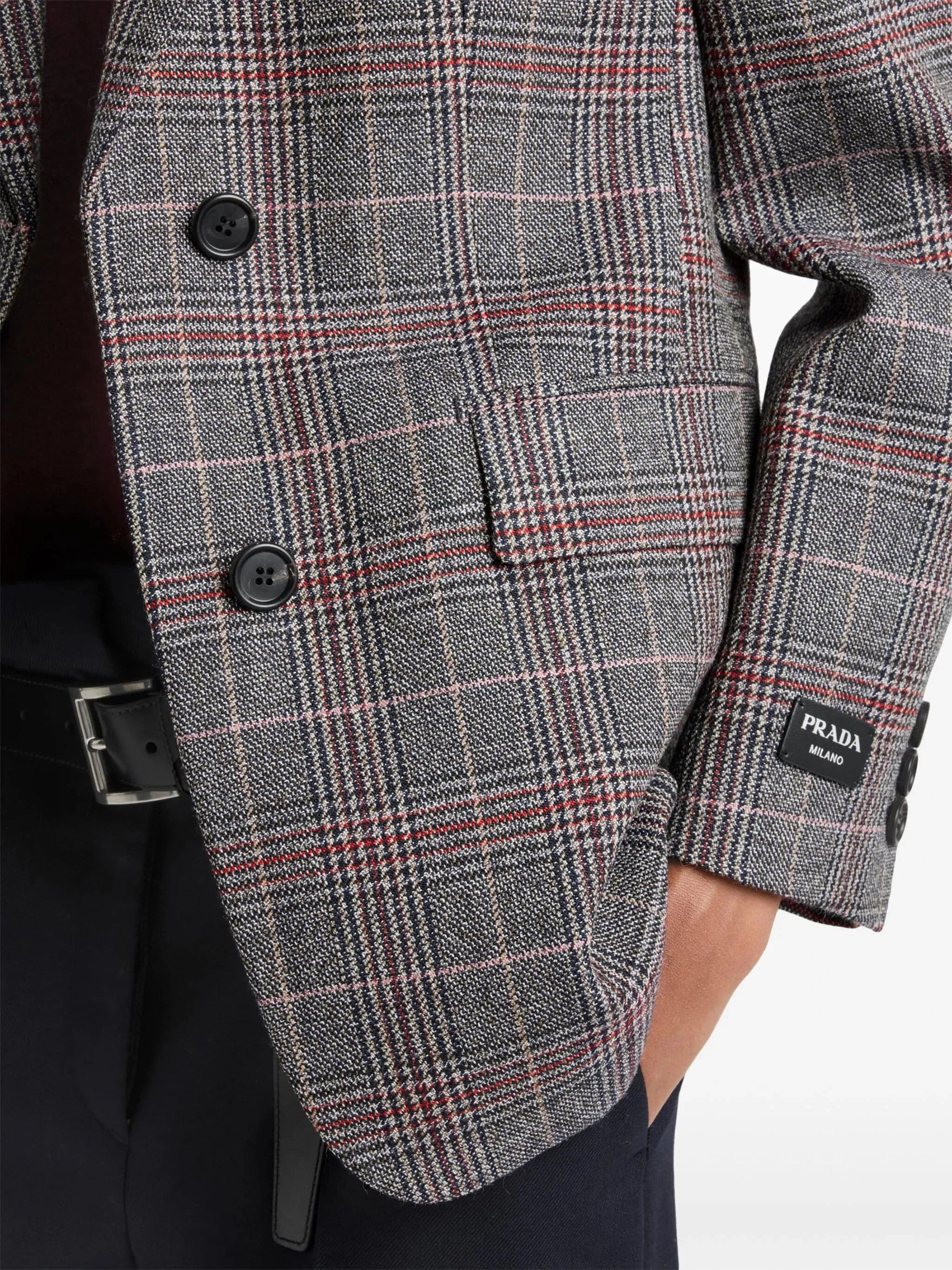 Prada Prince of Wales Wool Blazer