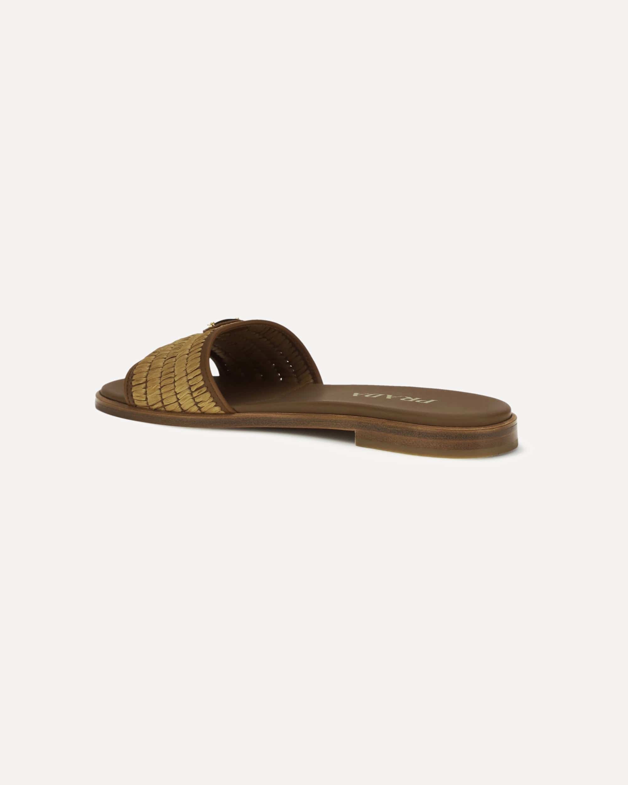 Prada Raffia Slippers Sandals