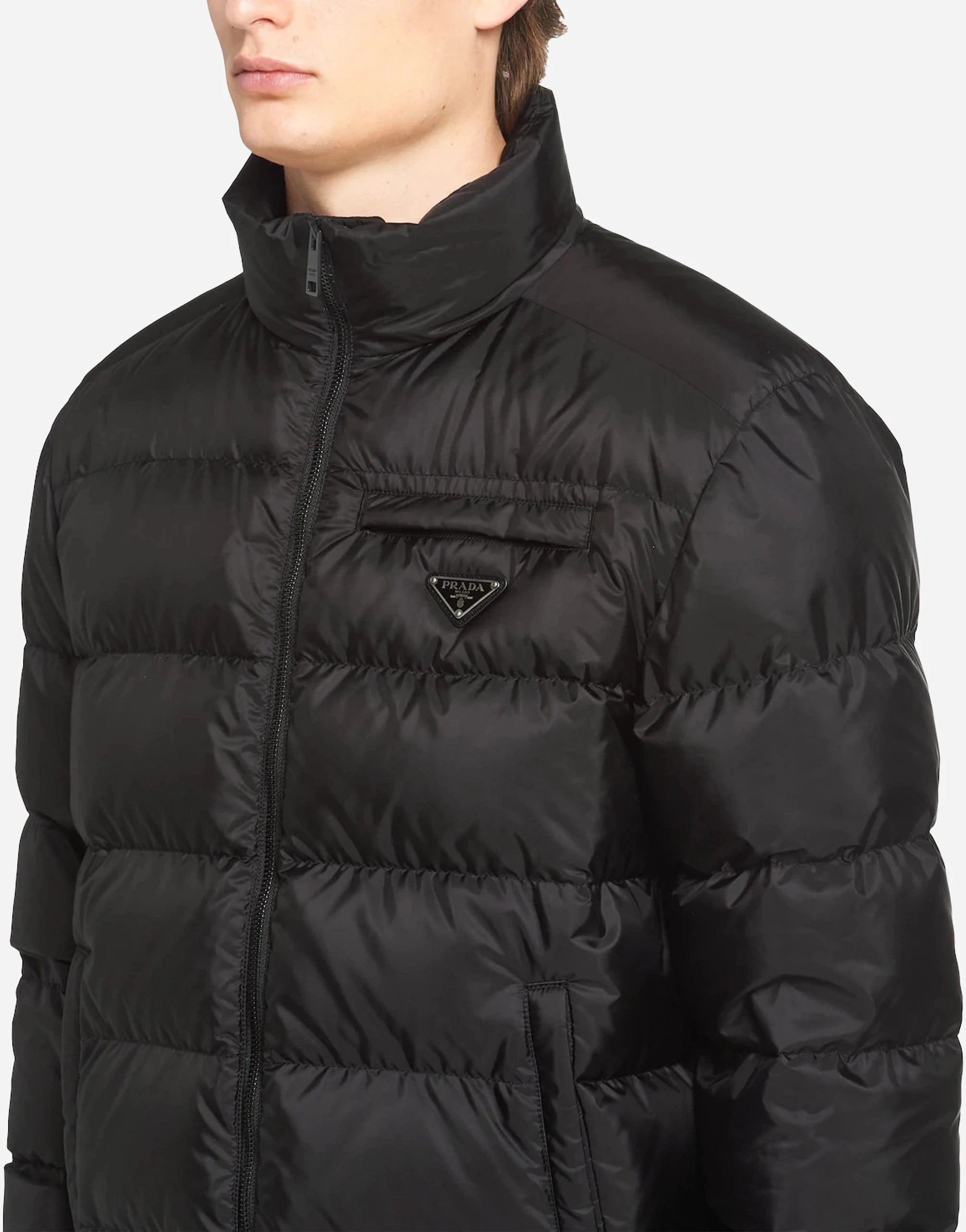 Prada Re-Nylon Cropped Puffer Jacket