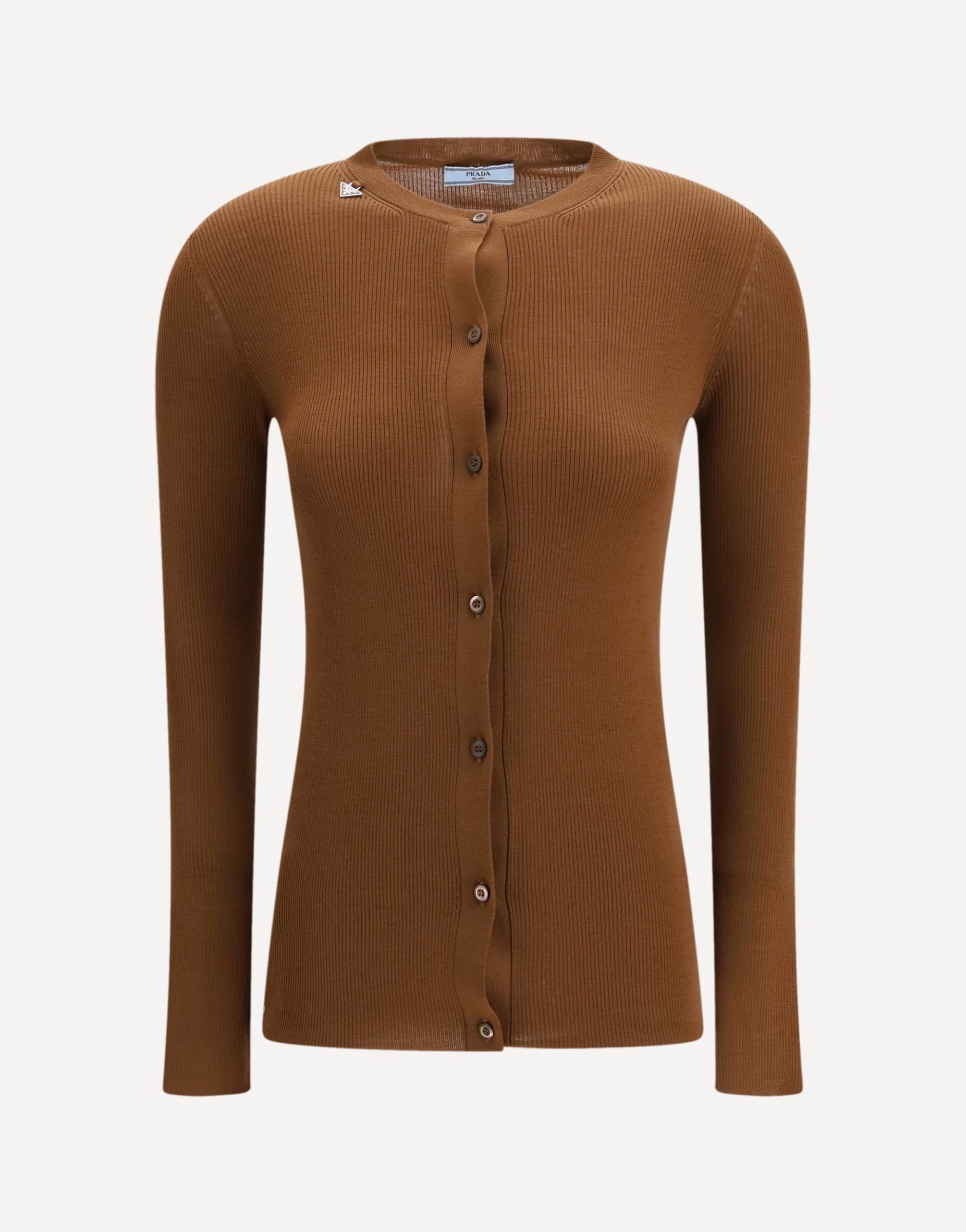 Prada Ribbed Wool Cardigan