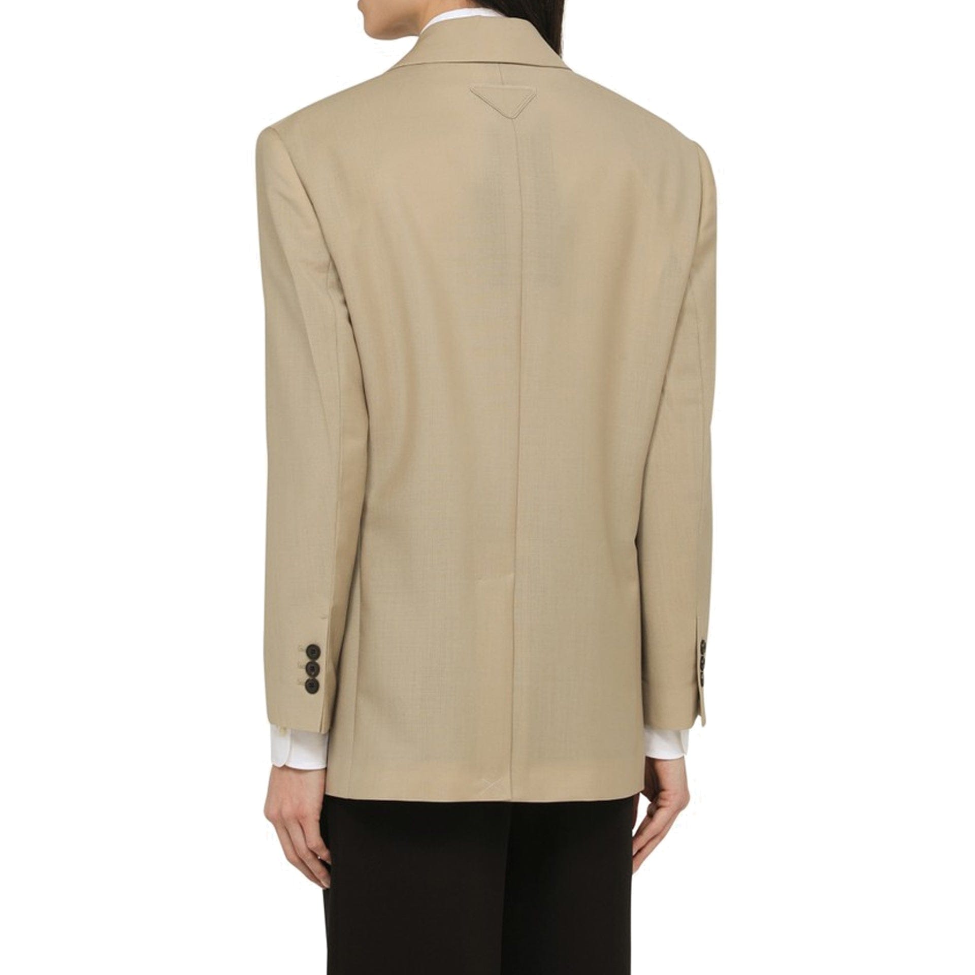 Prada Rope-Coloured Single-Breasted Blazer