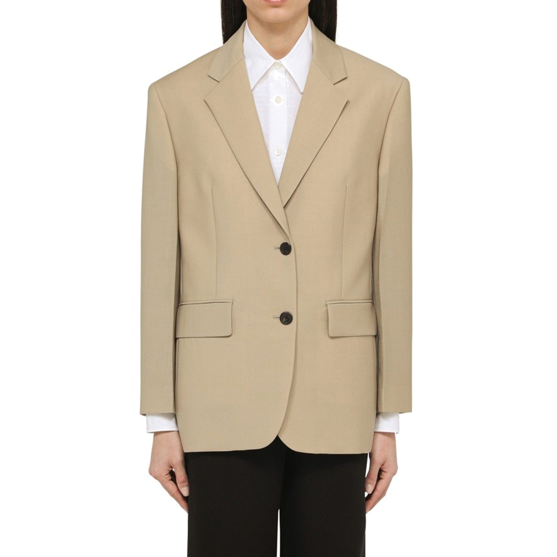 Prada Rope-Coloured Single-Breasted Blazer - alternate view