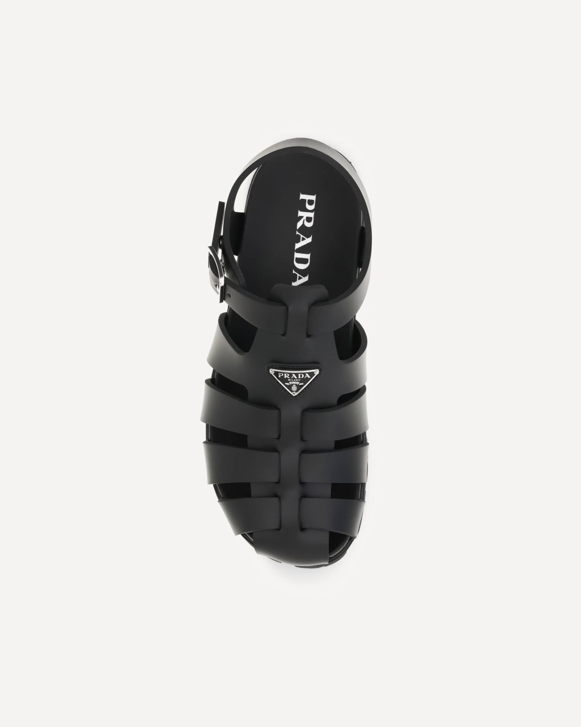 Prada Rubber Cage Sandal