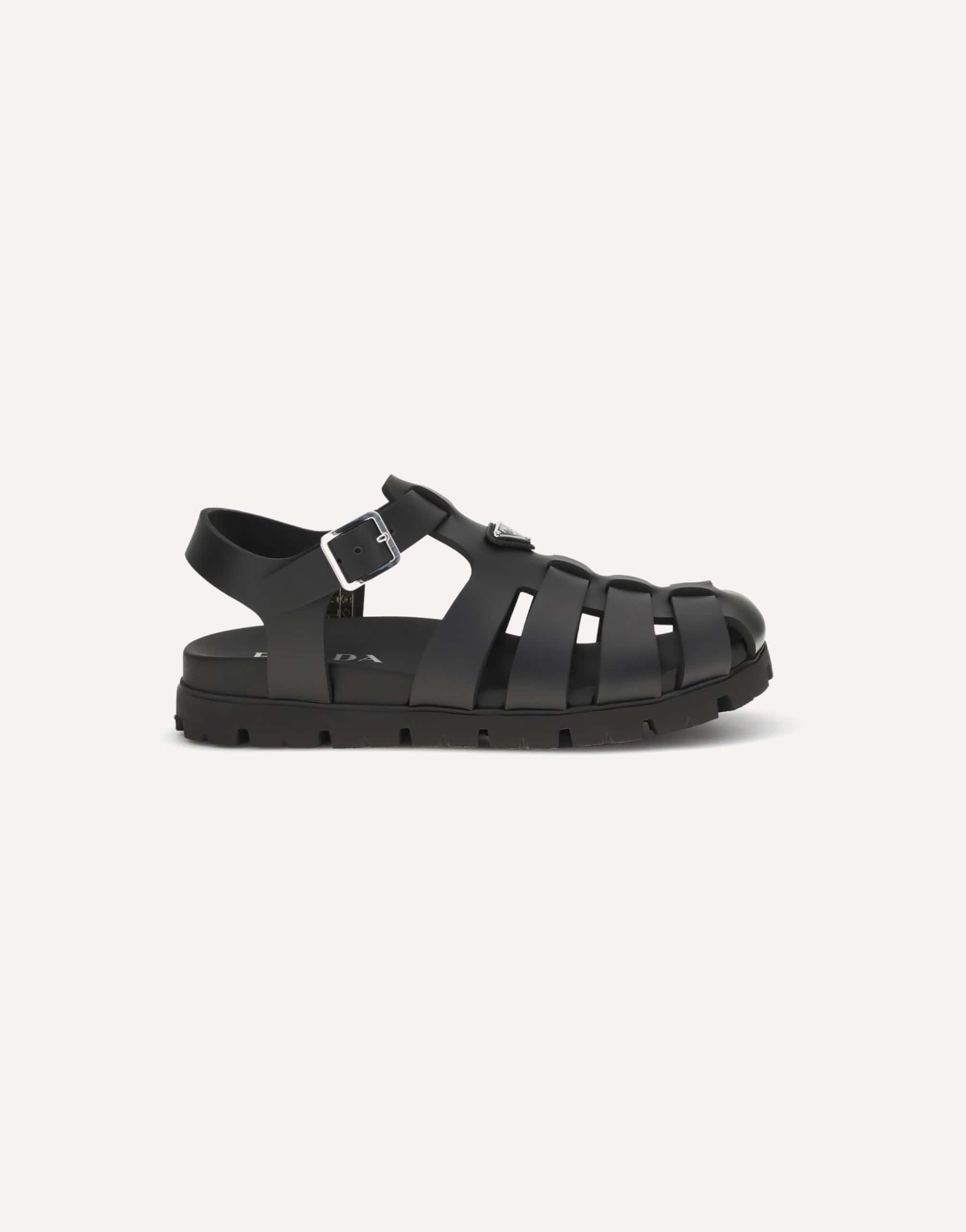 Prada Rubber Cage Sandal
