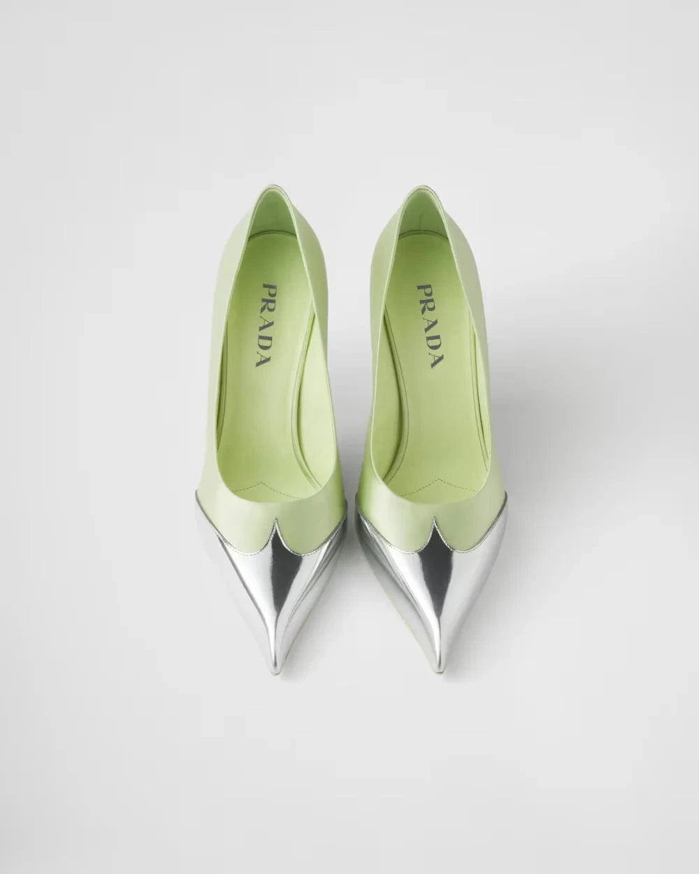 Prada Satin And Metallic Pumps