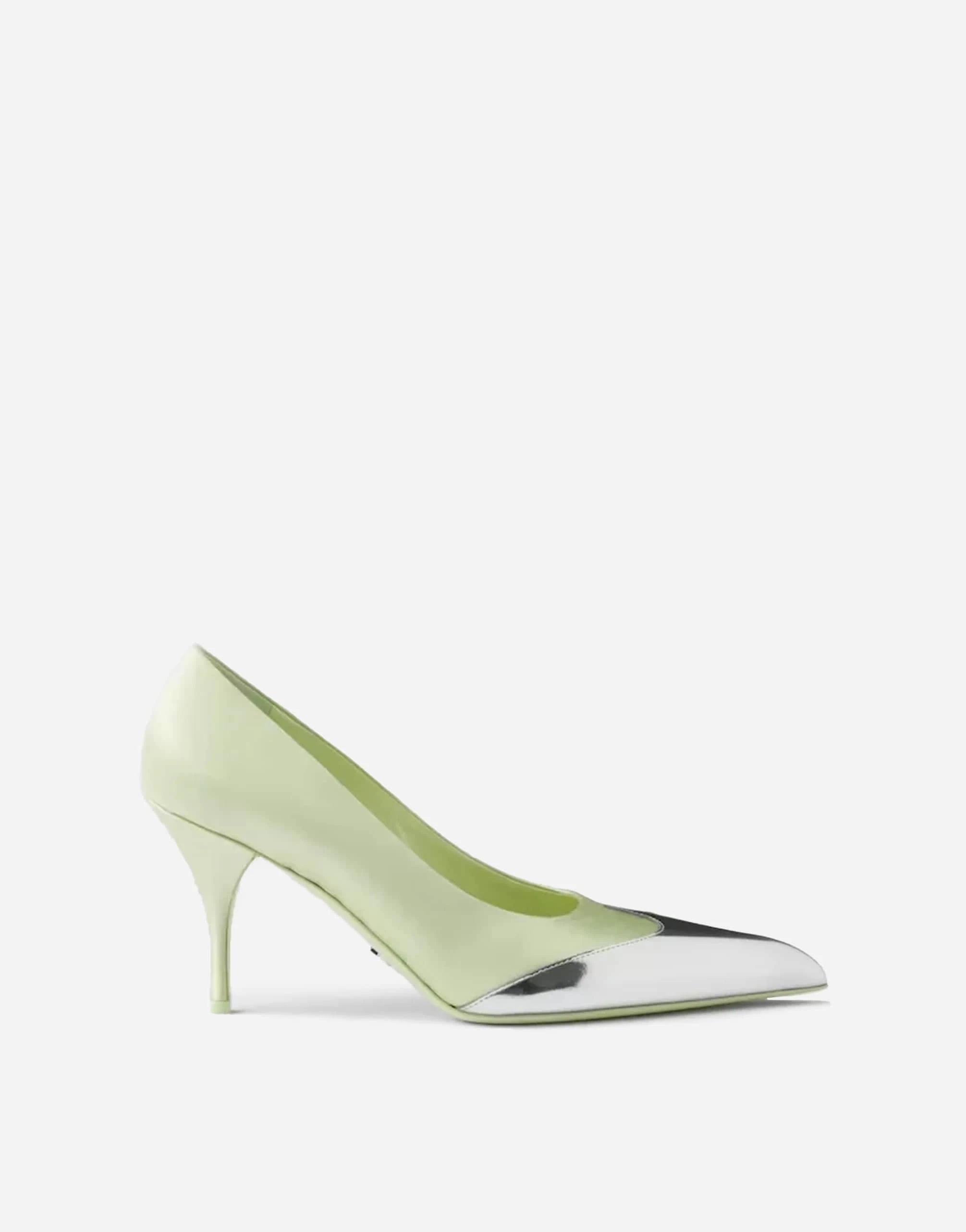 Prada Satin And Metallic Pumps