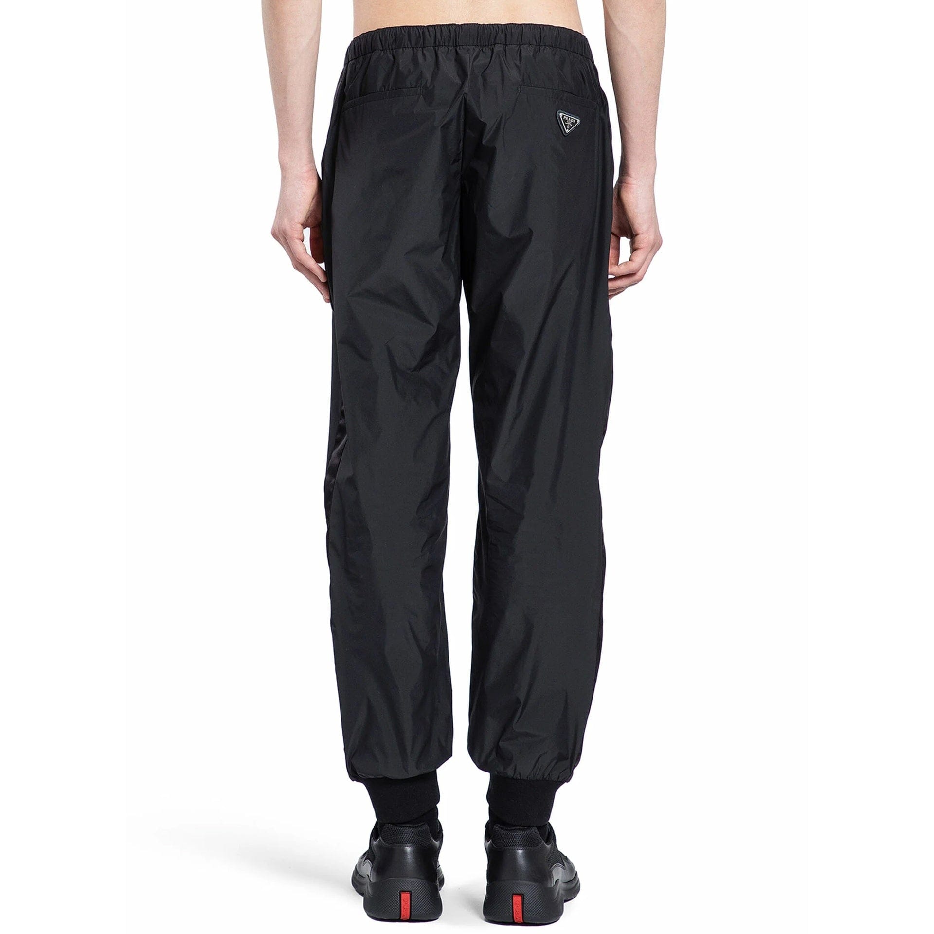 Prada Silk Tec Sweatpants With Satin Bands