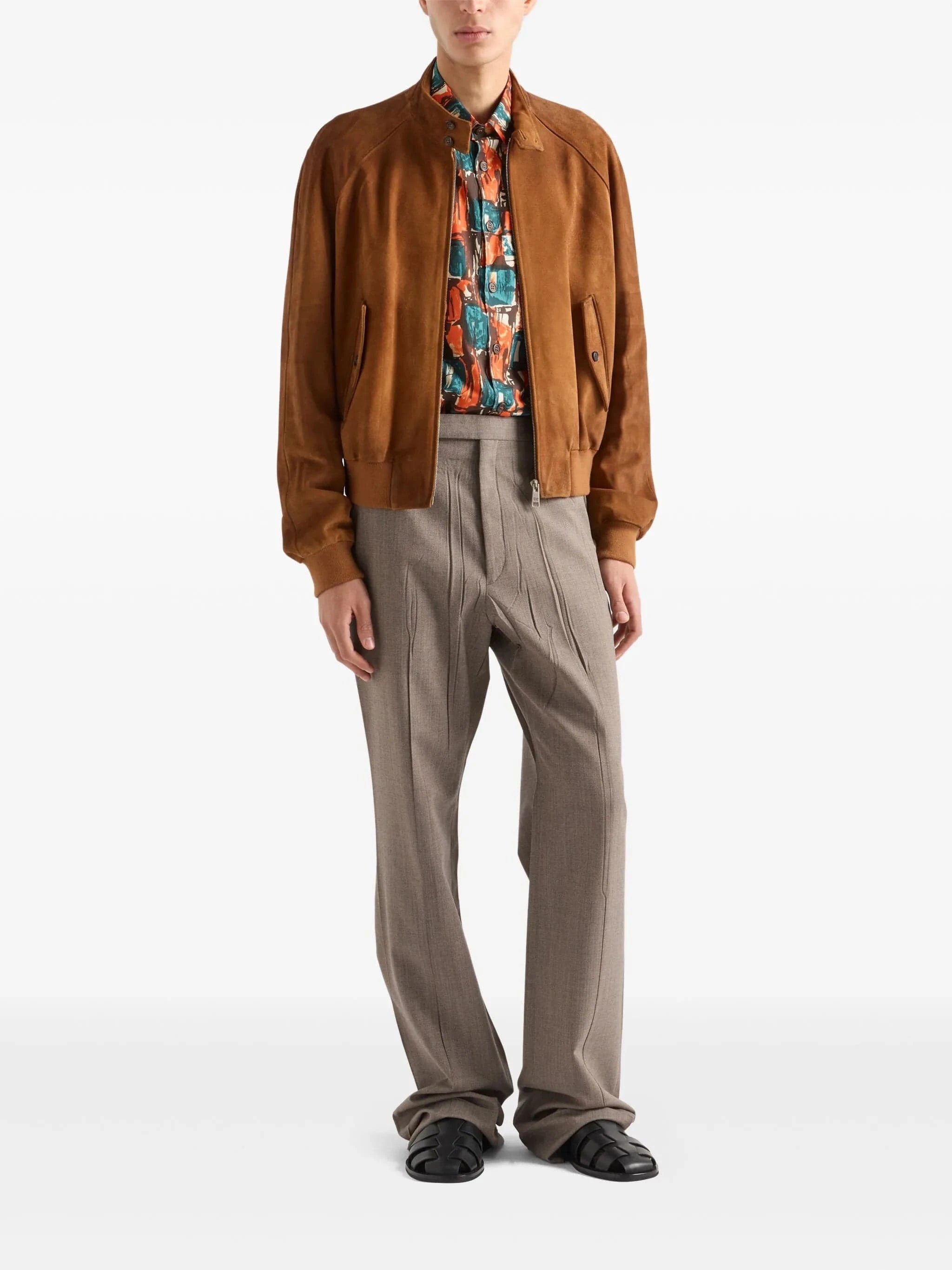 Prada Square-Print Shirt