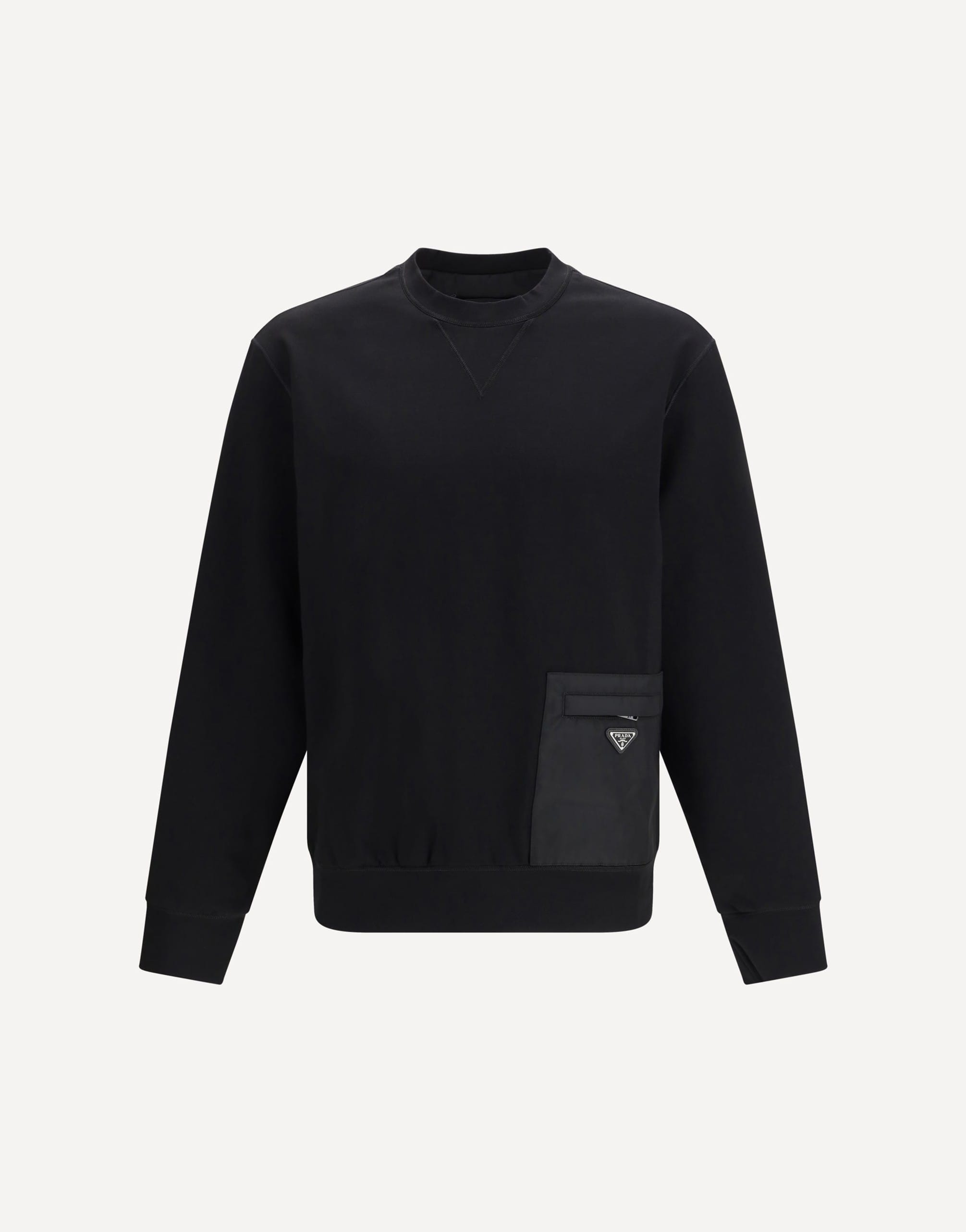 Prada Stretch Jersey Crew Sweatshirt