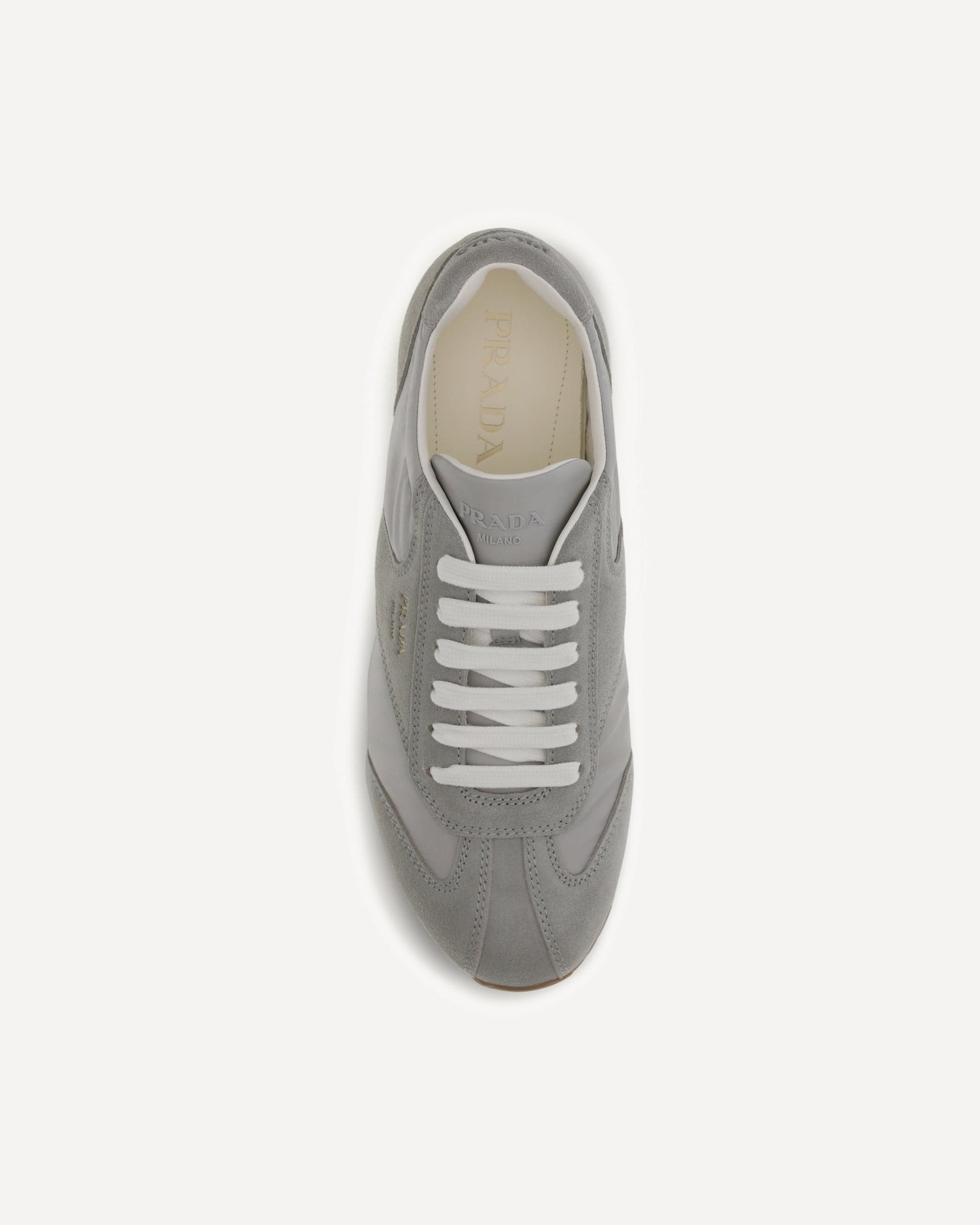Prada Prada Suede And Fabric Sneakers