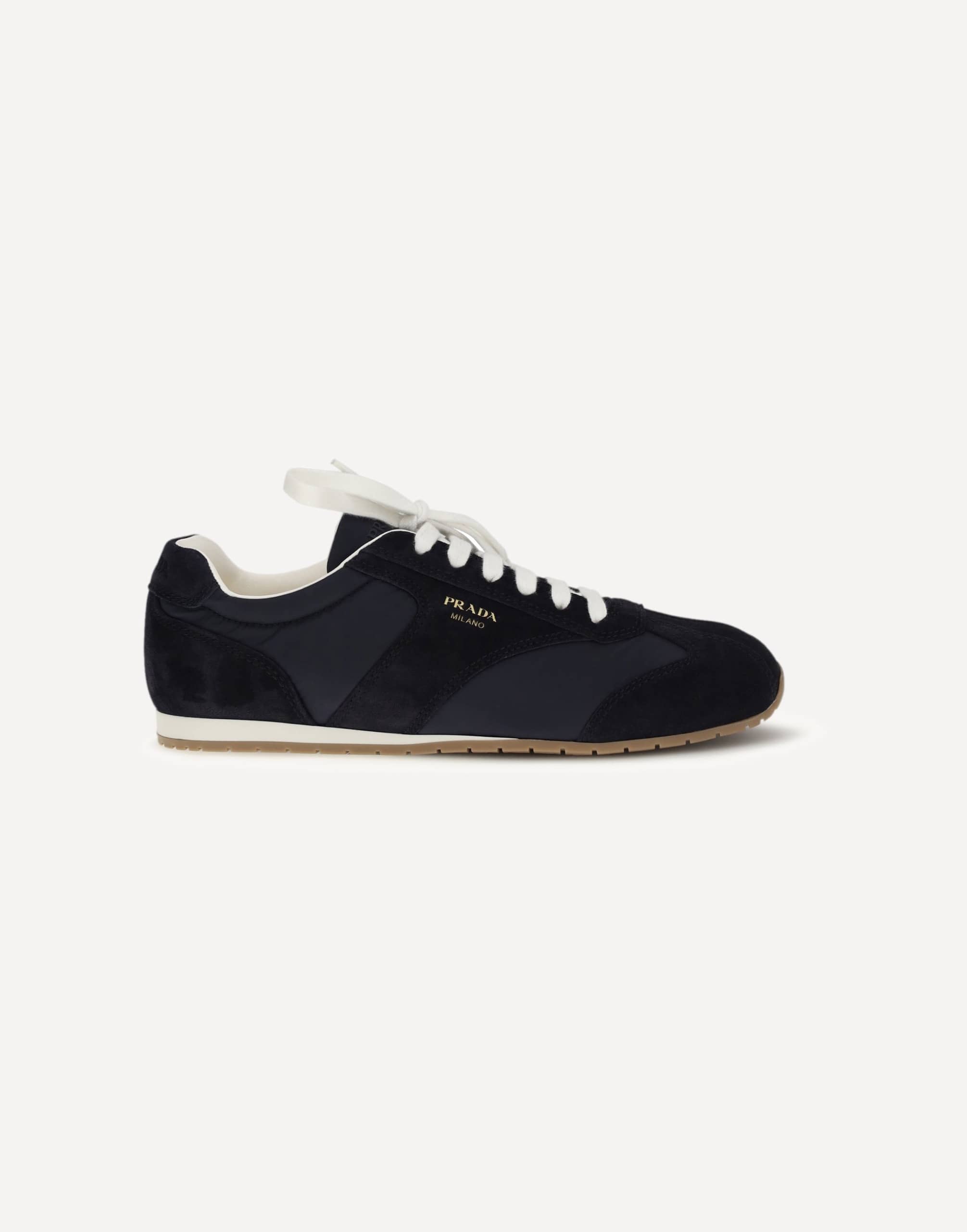 Prada Suede And Fabric Sneakers