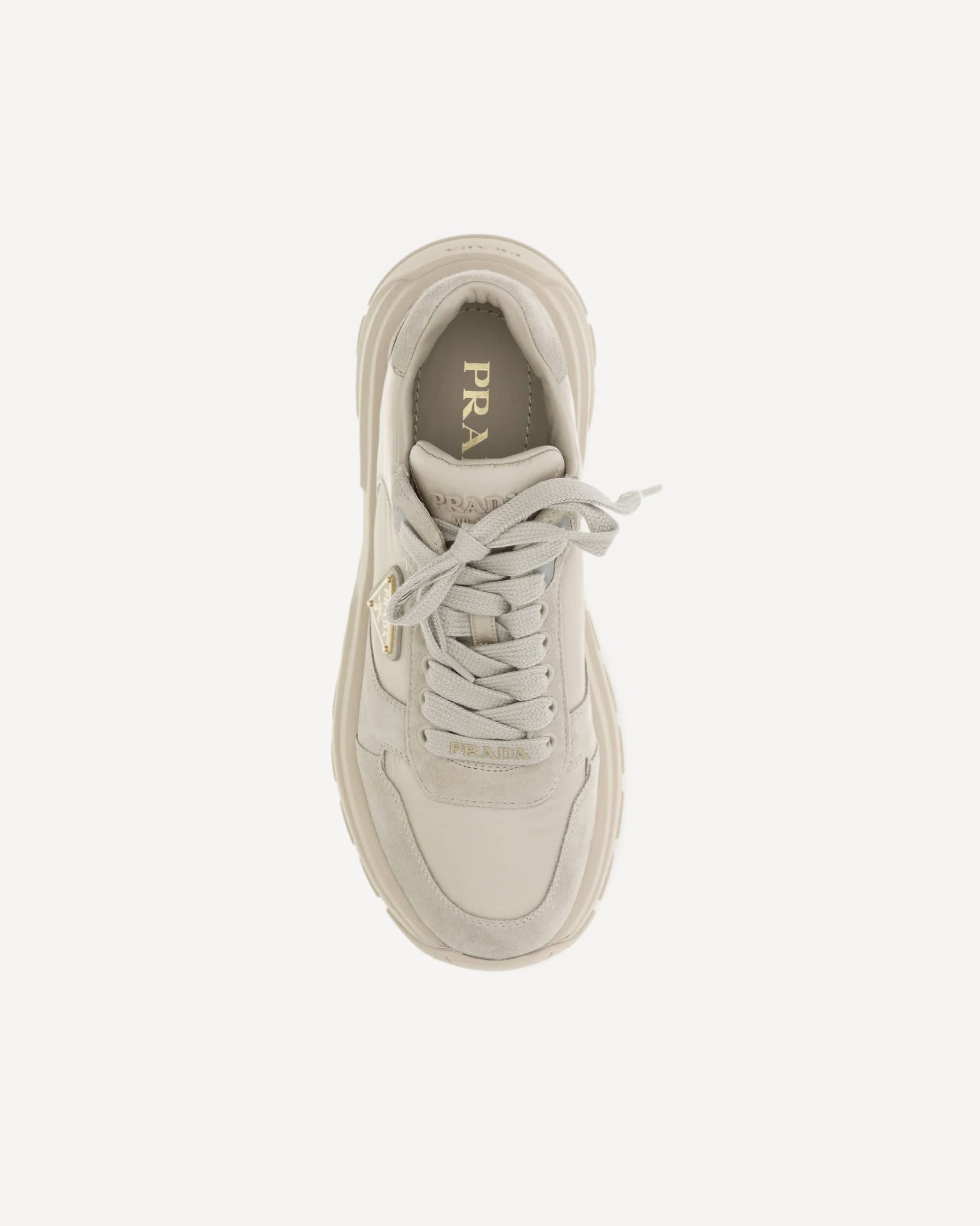 Prada Suede And Re-Nylon Sneakers
