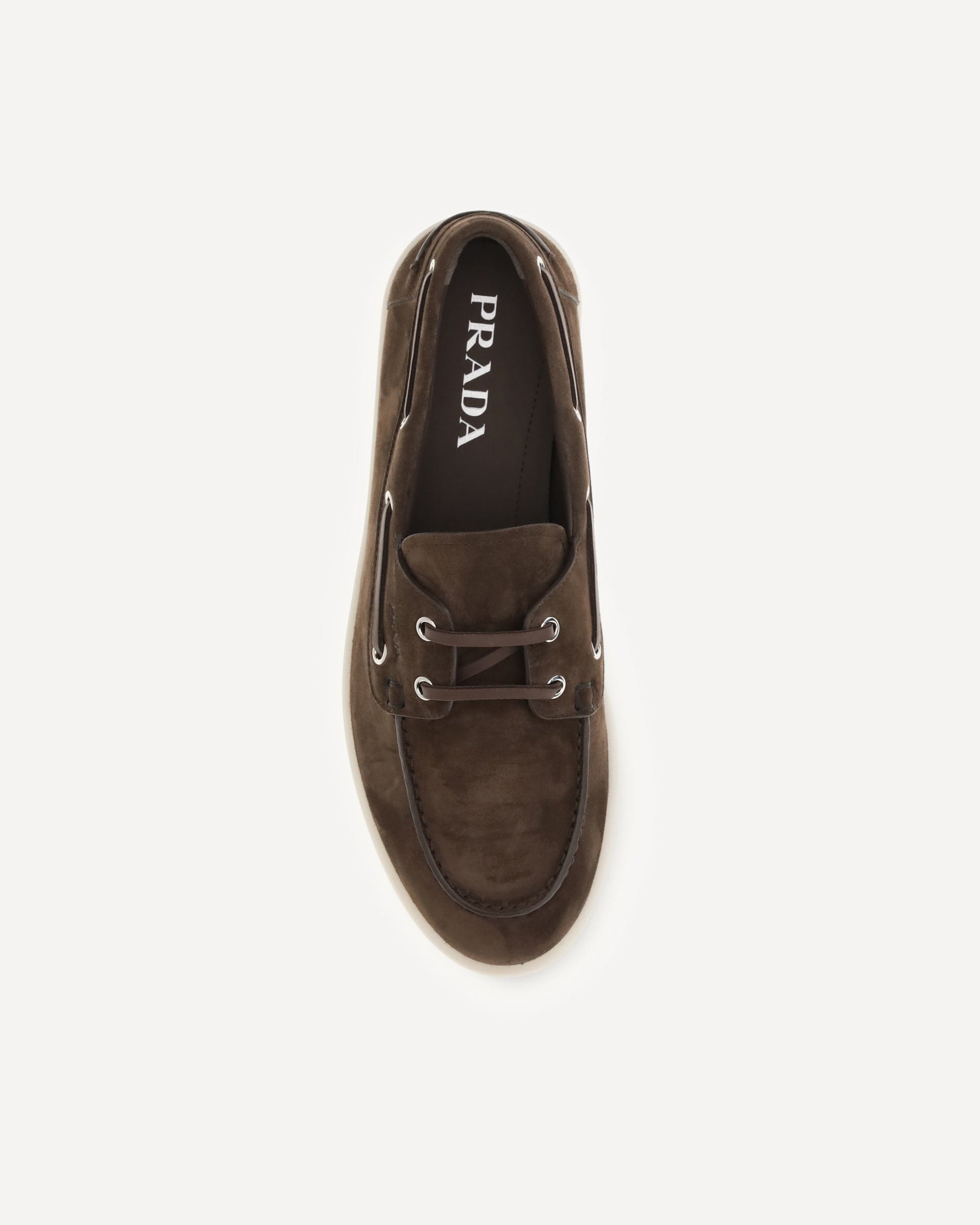 Prada Suede Boat Loafers