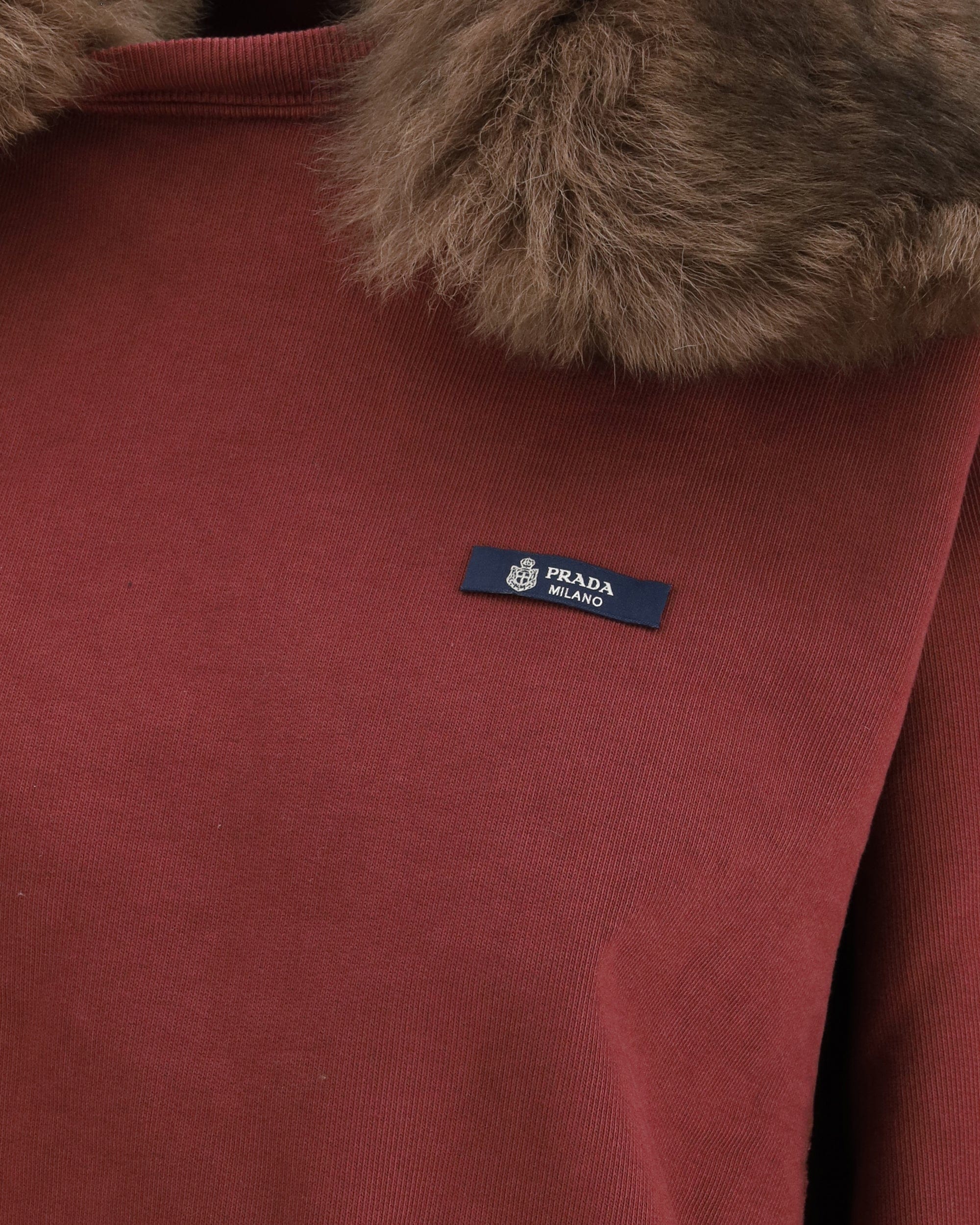 Prada Sweatshirt With Shearling Collar