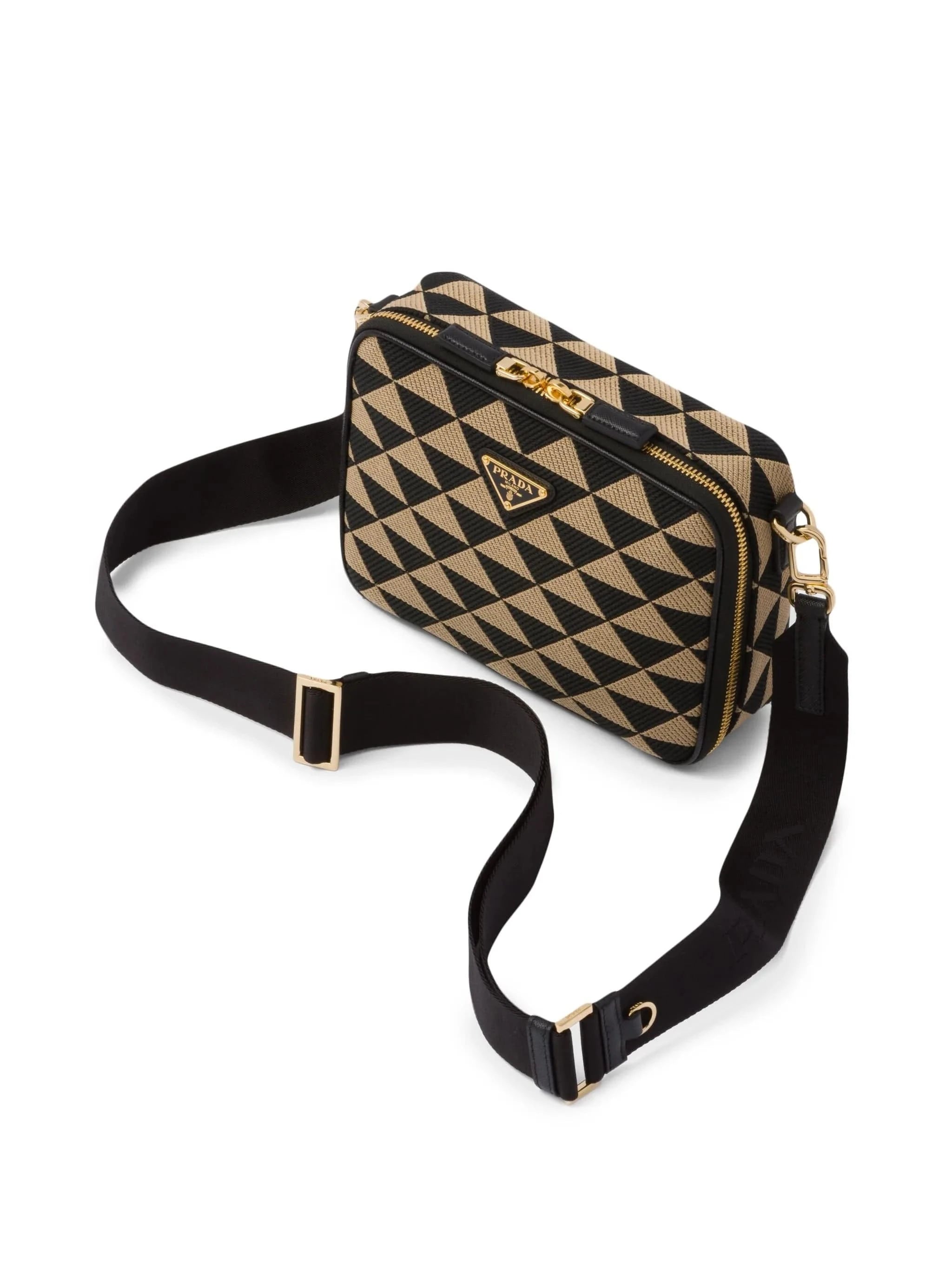 Prada Prada Symbole Embroidered Messenger Bag