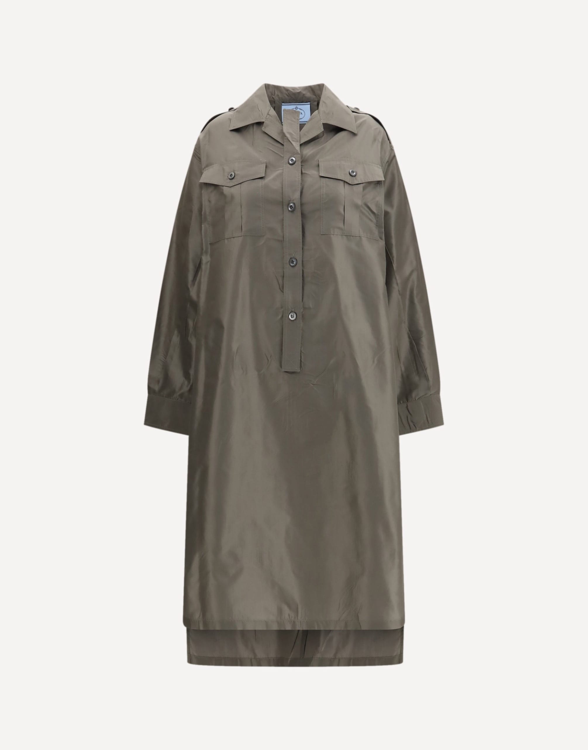 Prada Taffeta Midi Chemisier Dress