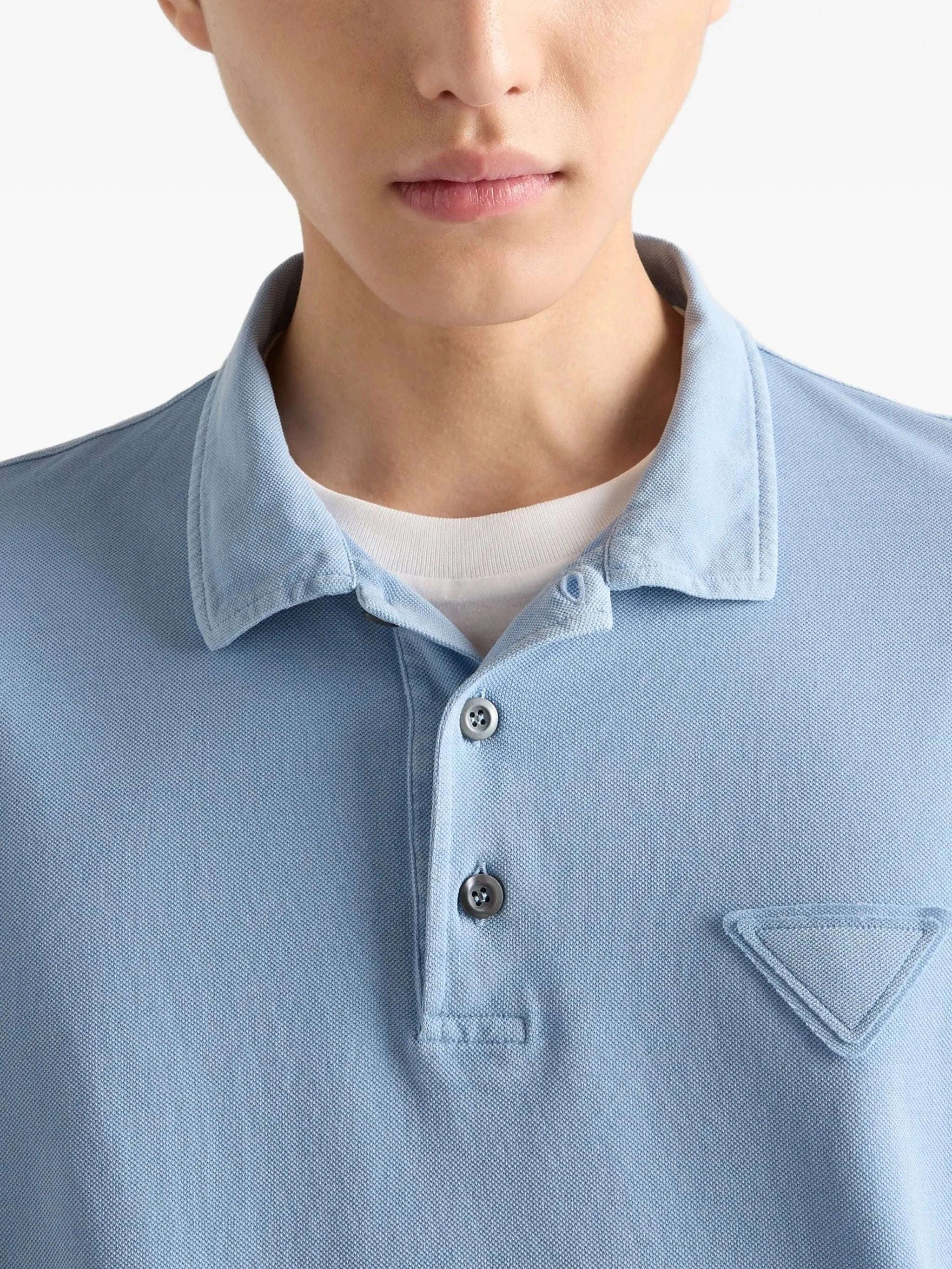 Prada Triangle Logo Polo Shirt