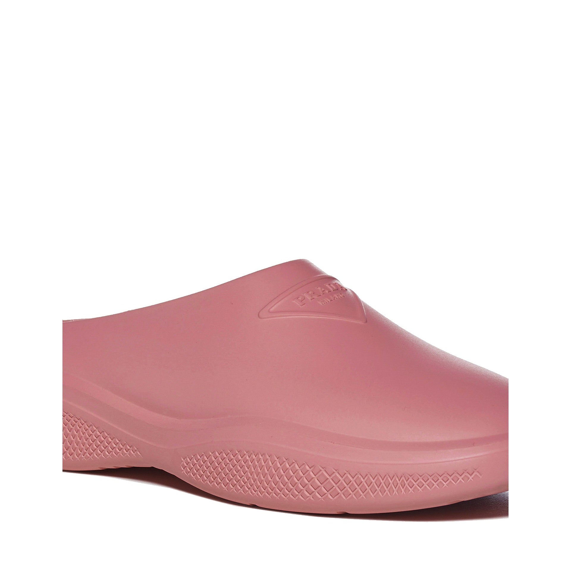 Prada Triangle Logo Rubber Mules
