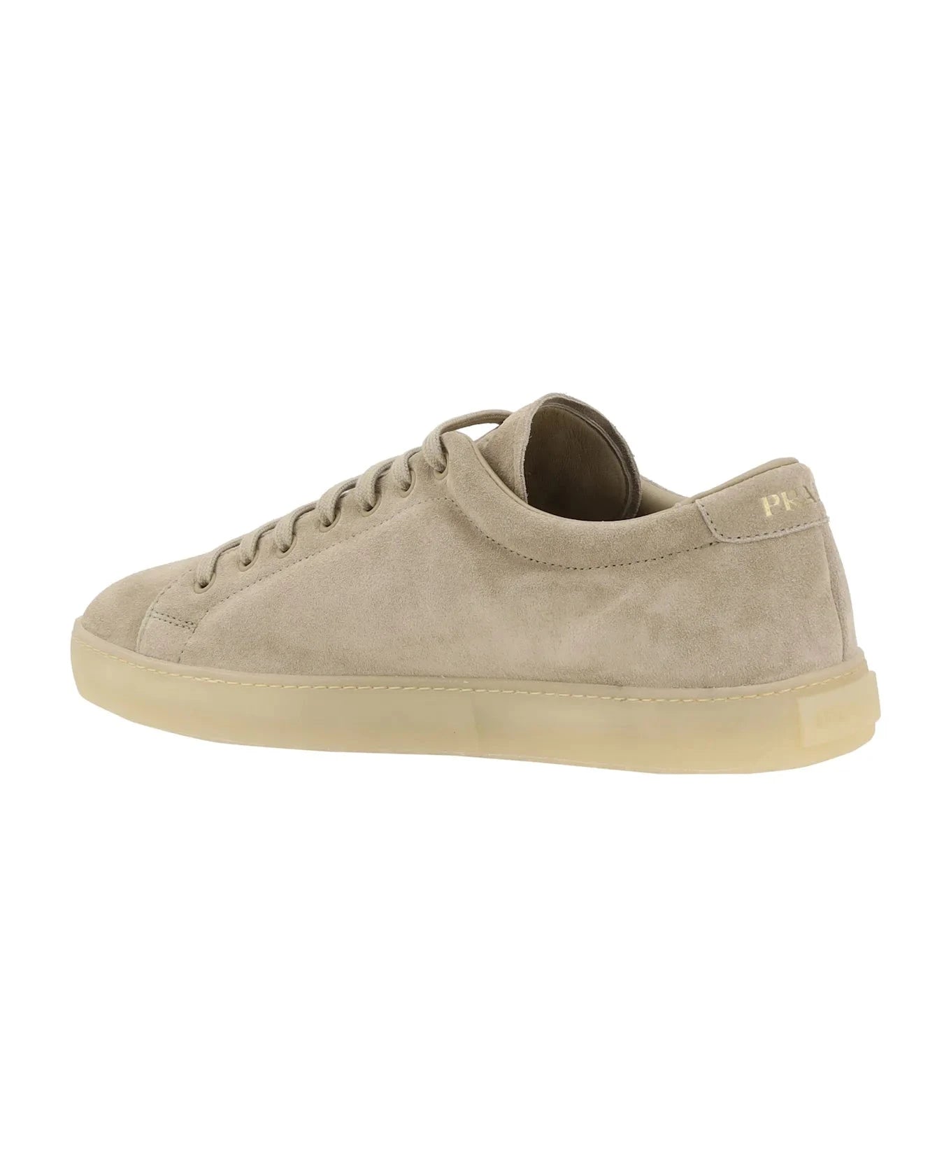 Prada Triangle-Logo Suede Sneakers