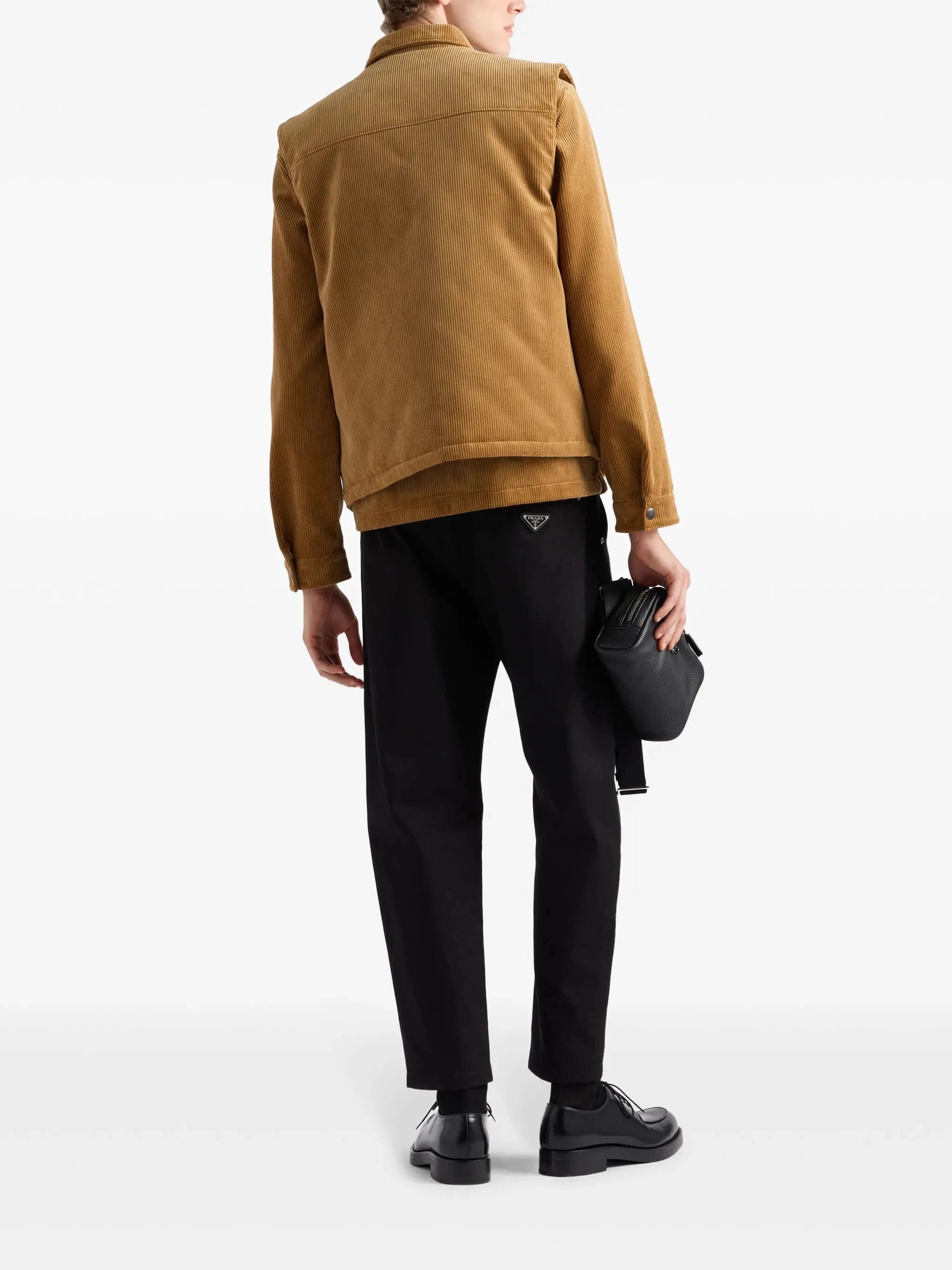 Prada Triangle-Logo Tapered Trousers