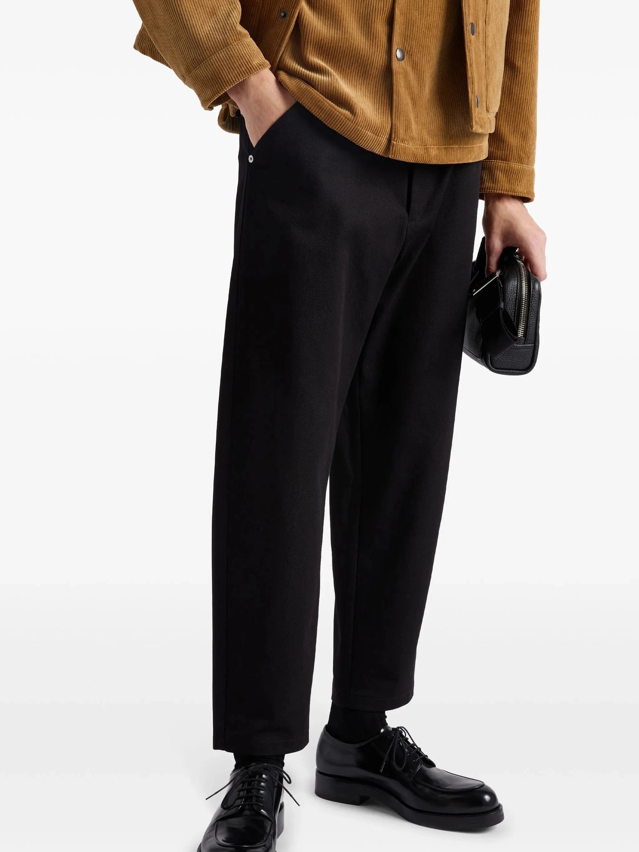 Prada Triangle-Logo Tapered Trousers