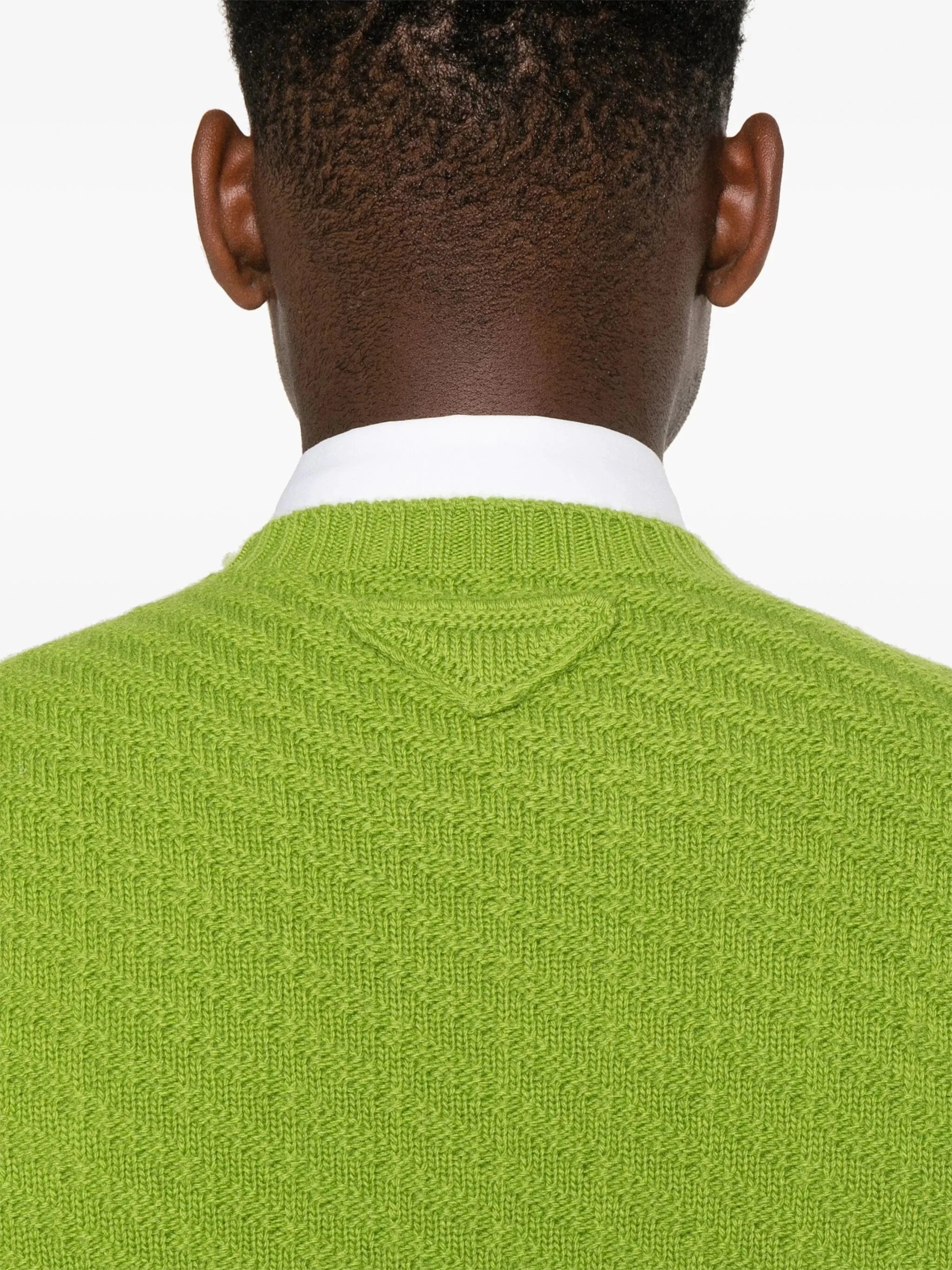 Prada Wool-Cashmere Blend Ribbed-Knit Sweater