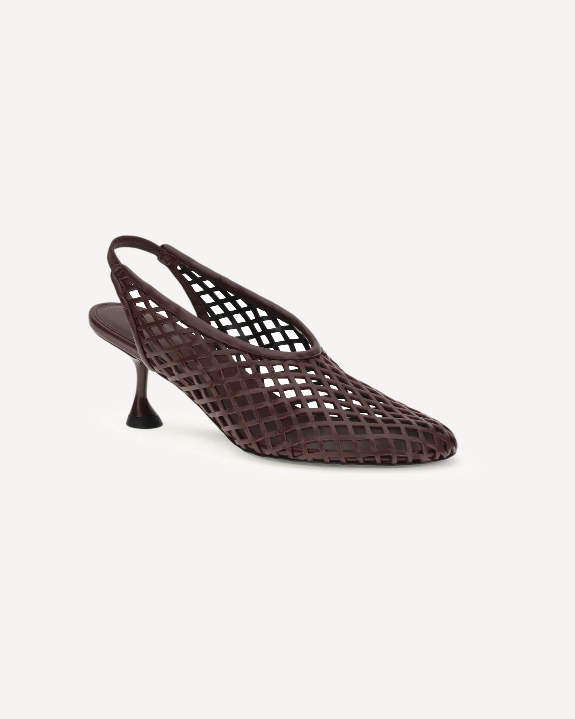 Tee Perforated Slingback Pumps - alternate view