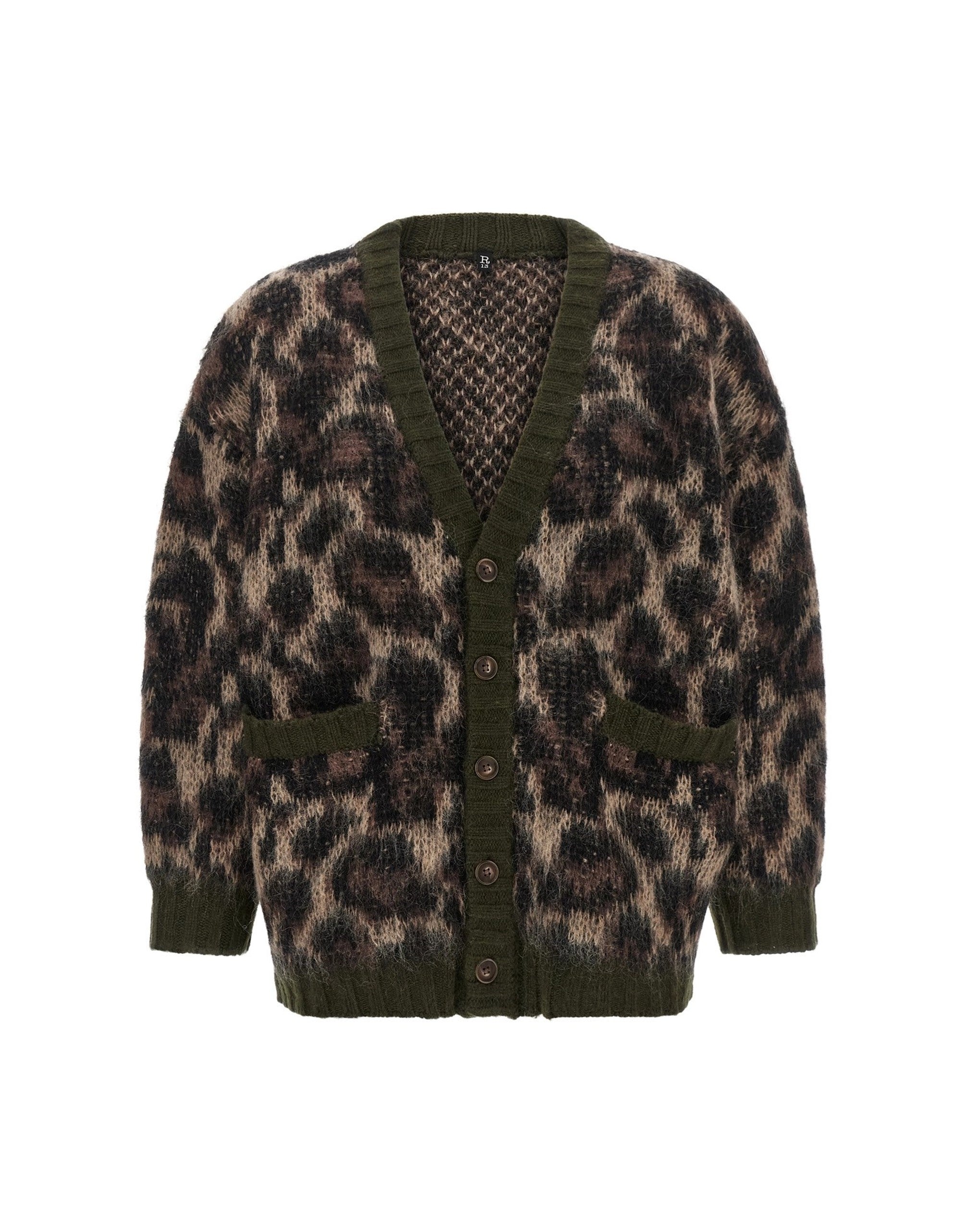 R13 Animal Print Cardigan