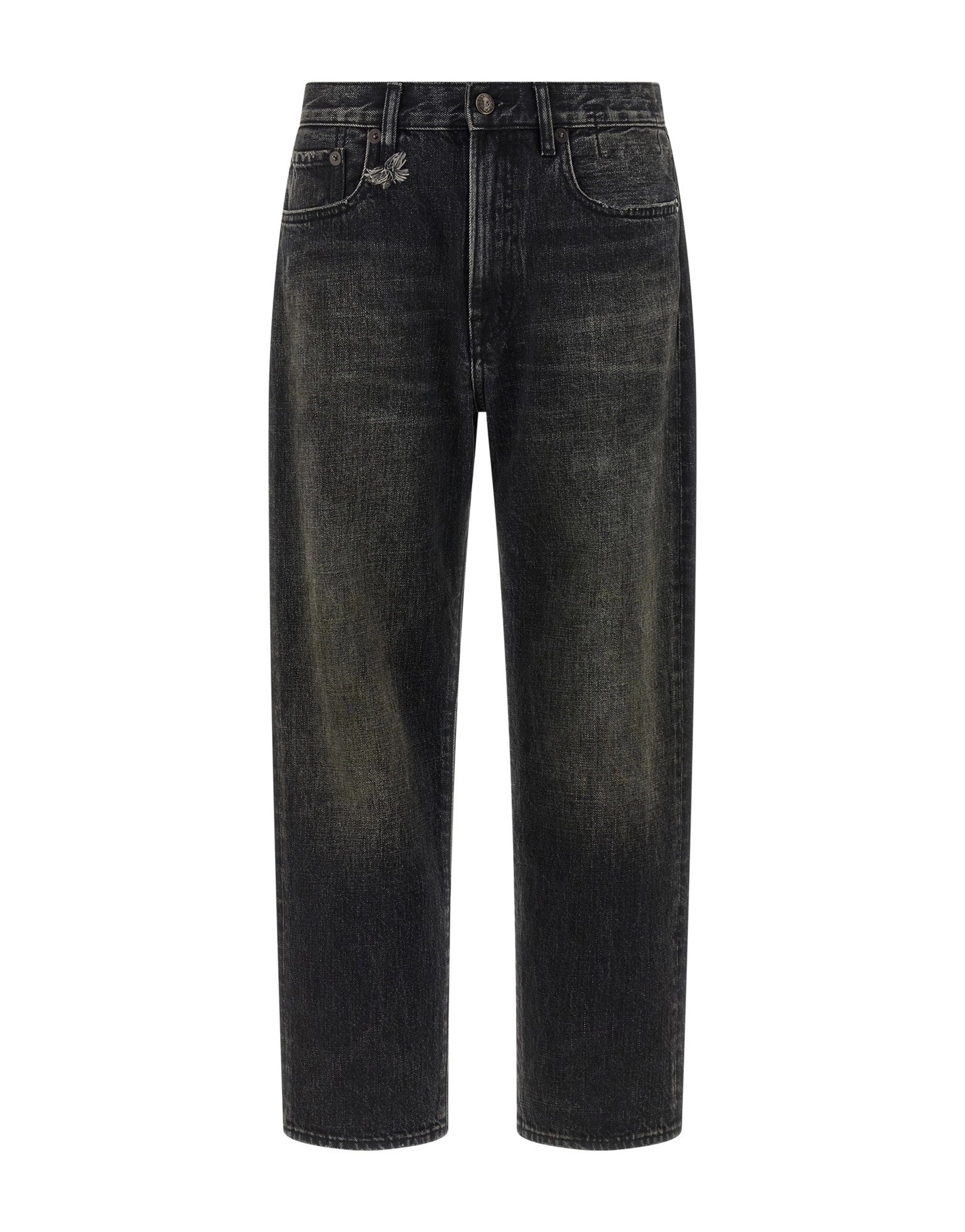 R13 Bf Stonewashed Straight-Leg Jeans
